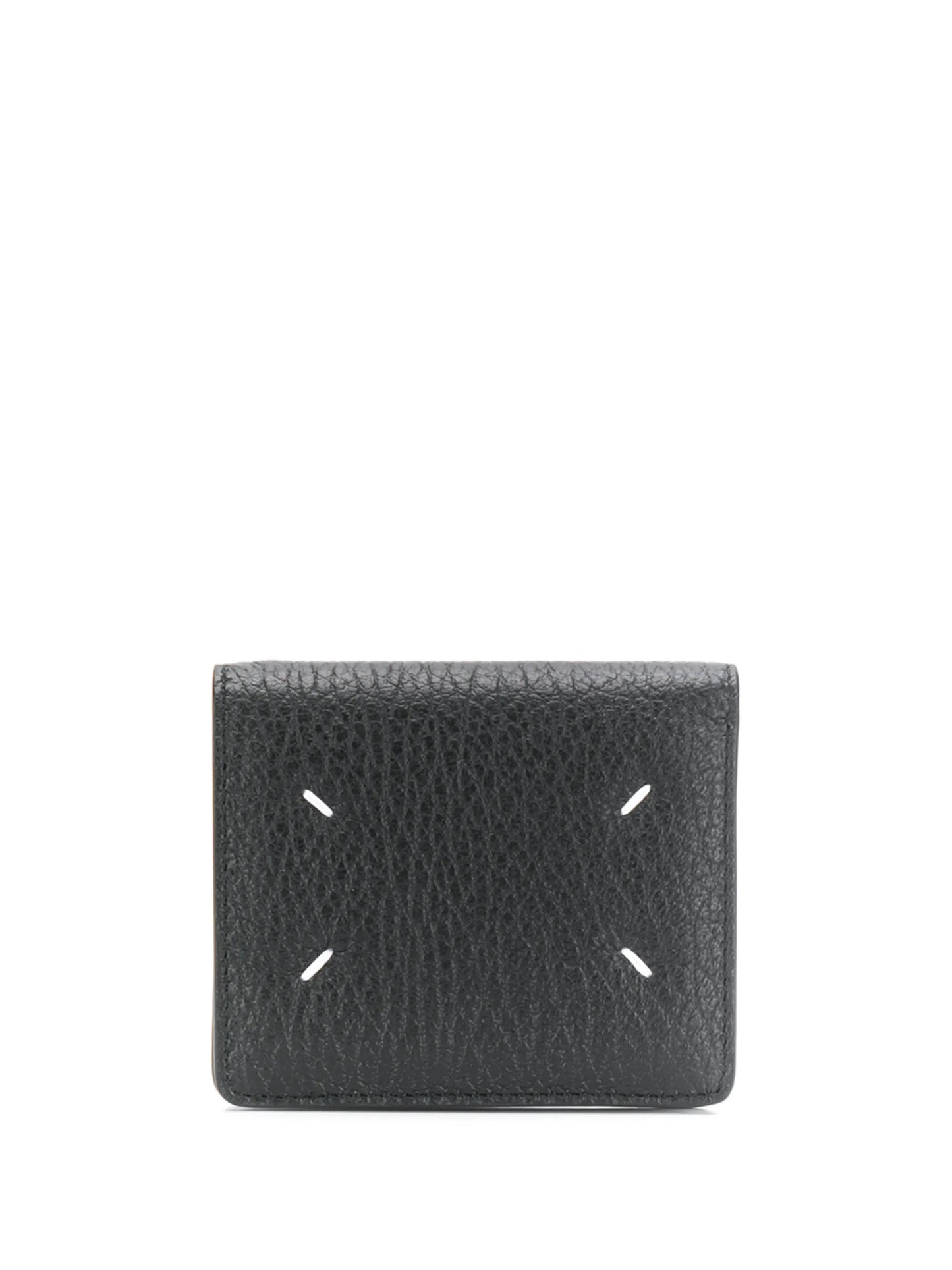 four-stitch leather bi-fold wallet