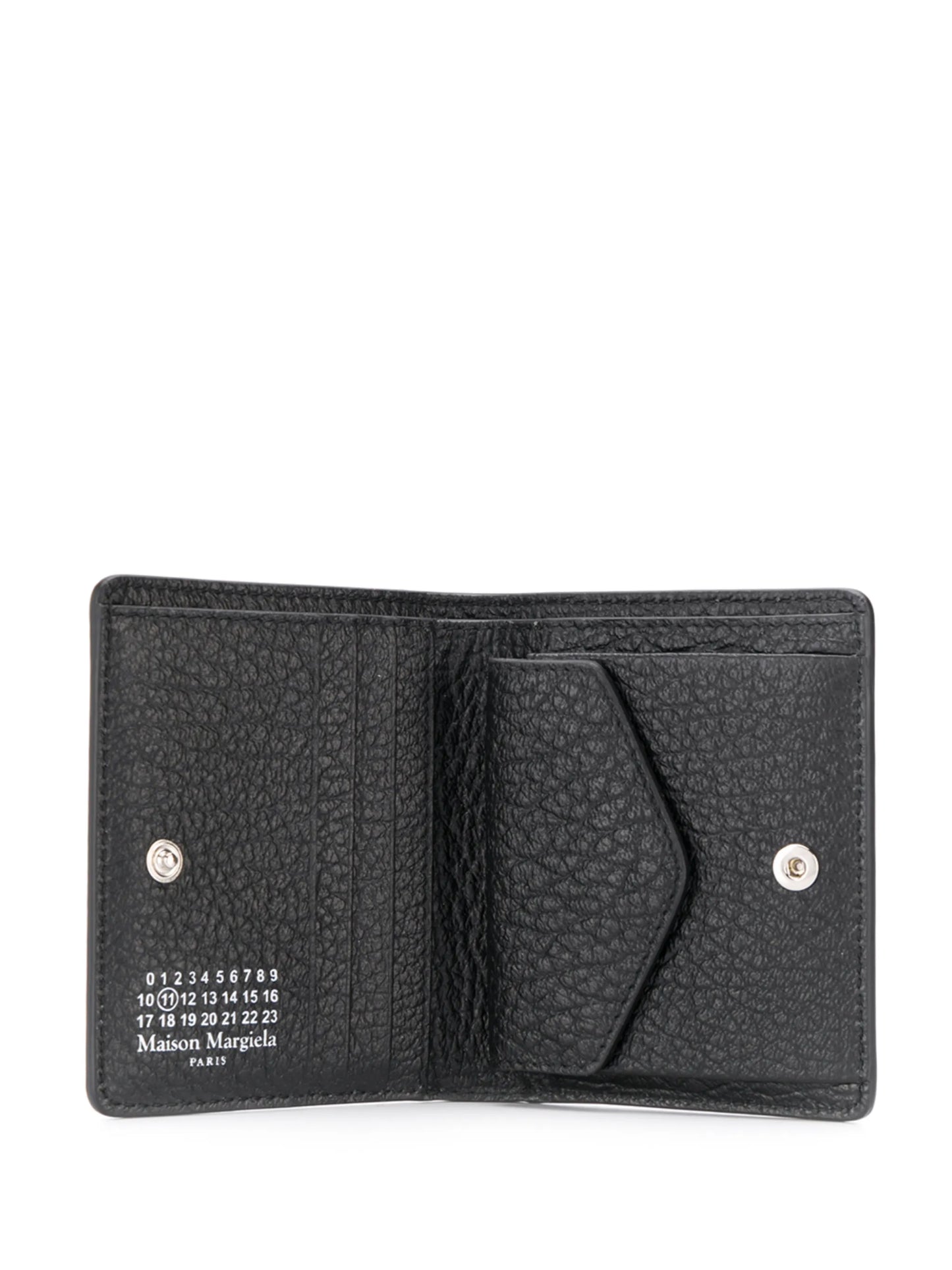 four-stitch leather bi-fold wallet