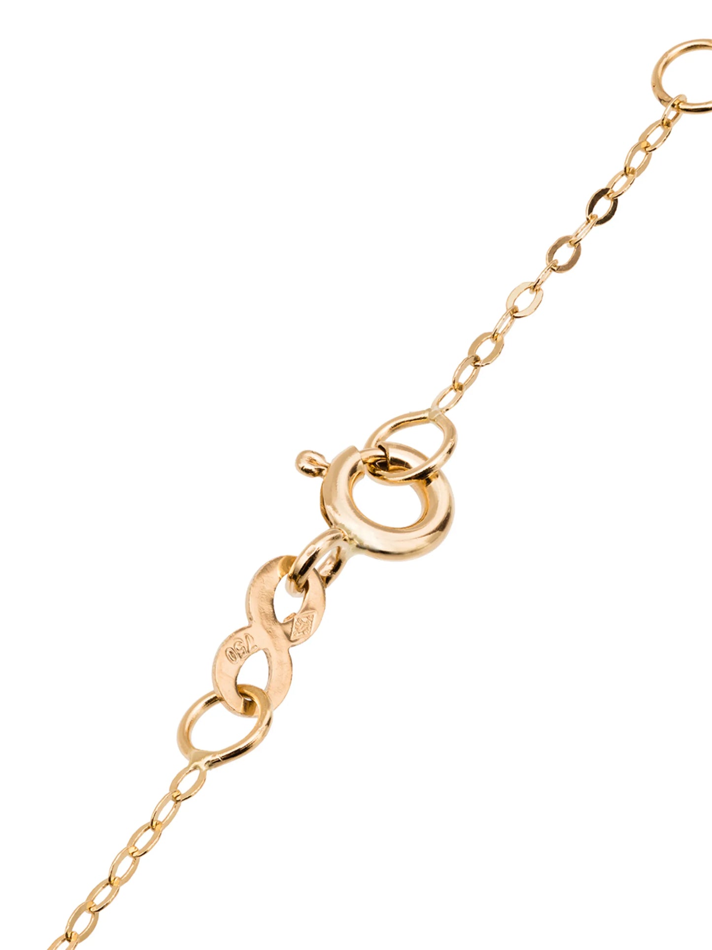 18kt gold five-diamond necklace