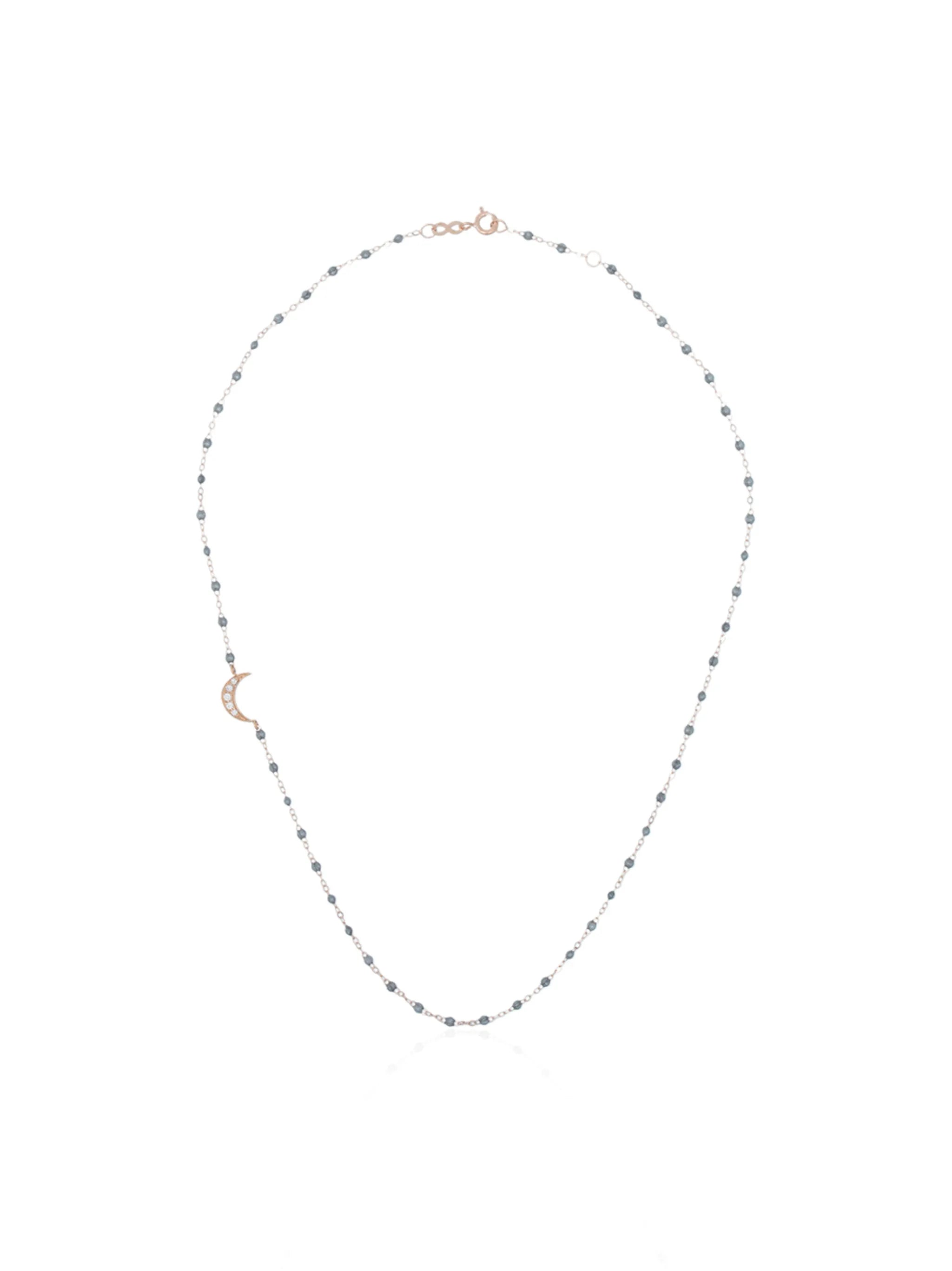 18kt gold micro beaded necklace