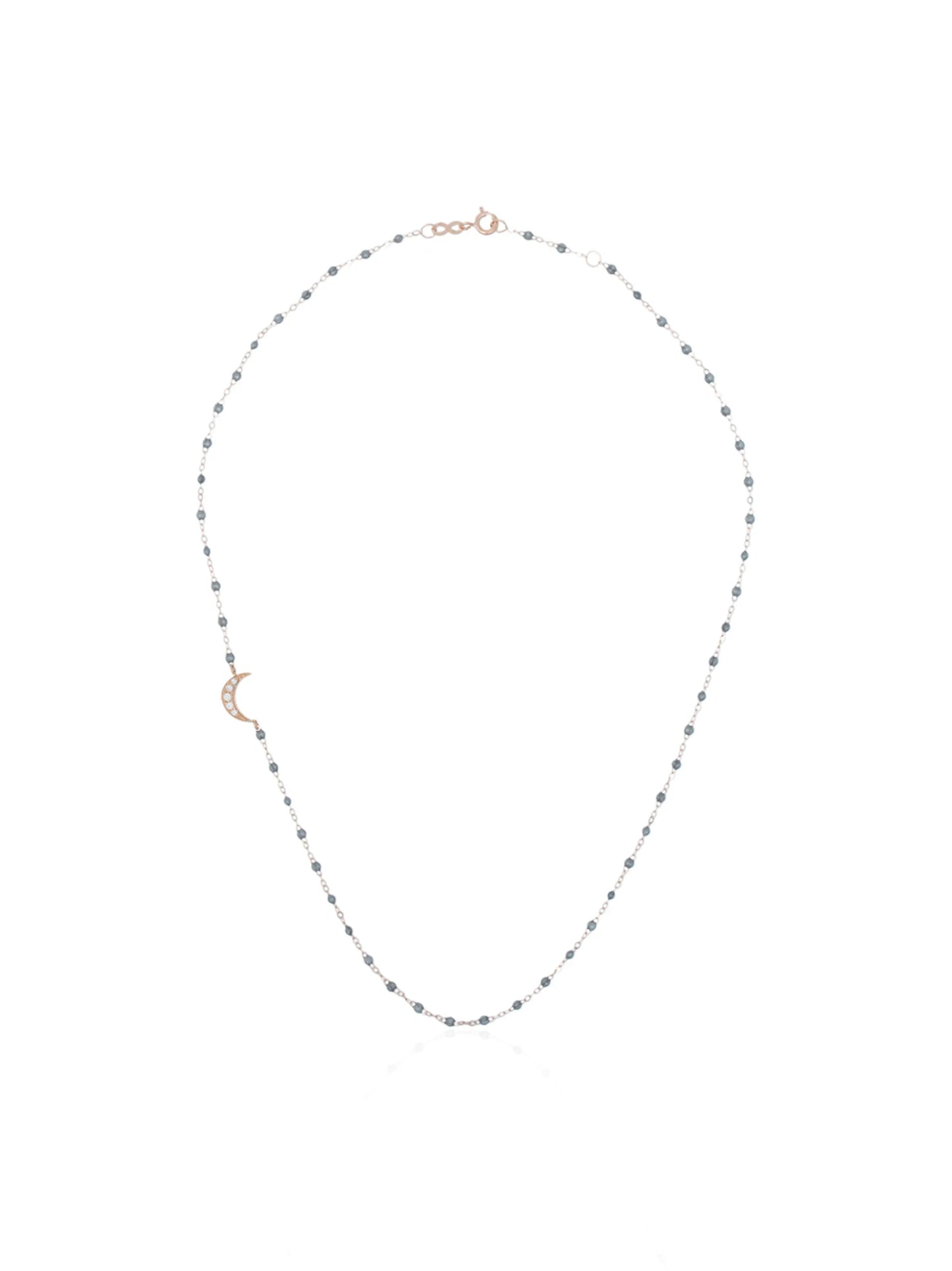 18kt gold micro beaded necklace