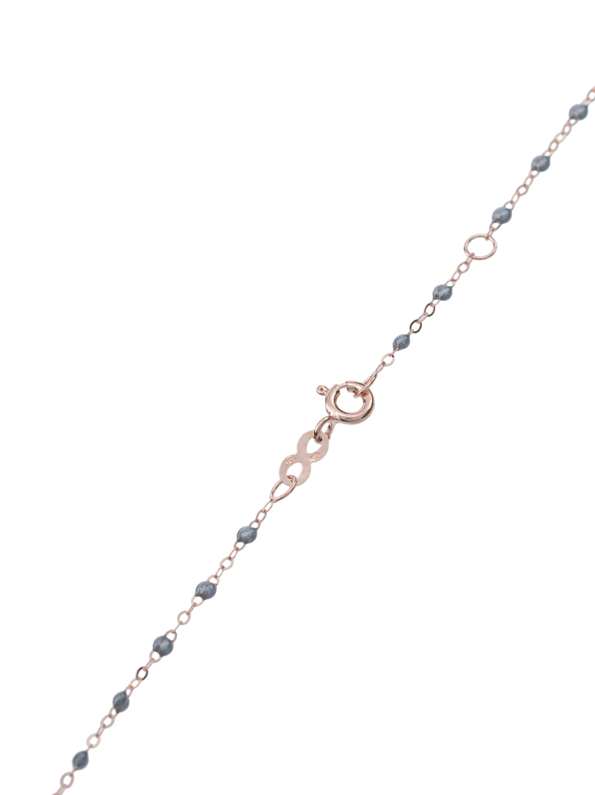 18kt gold micro beaded necklace