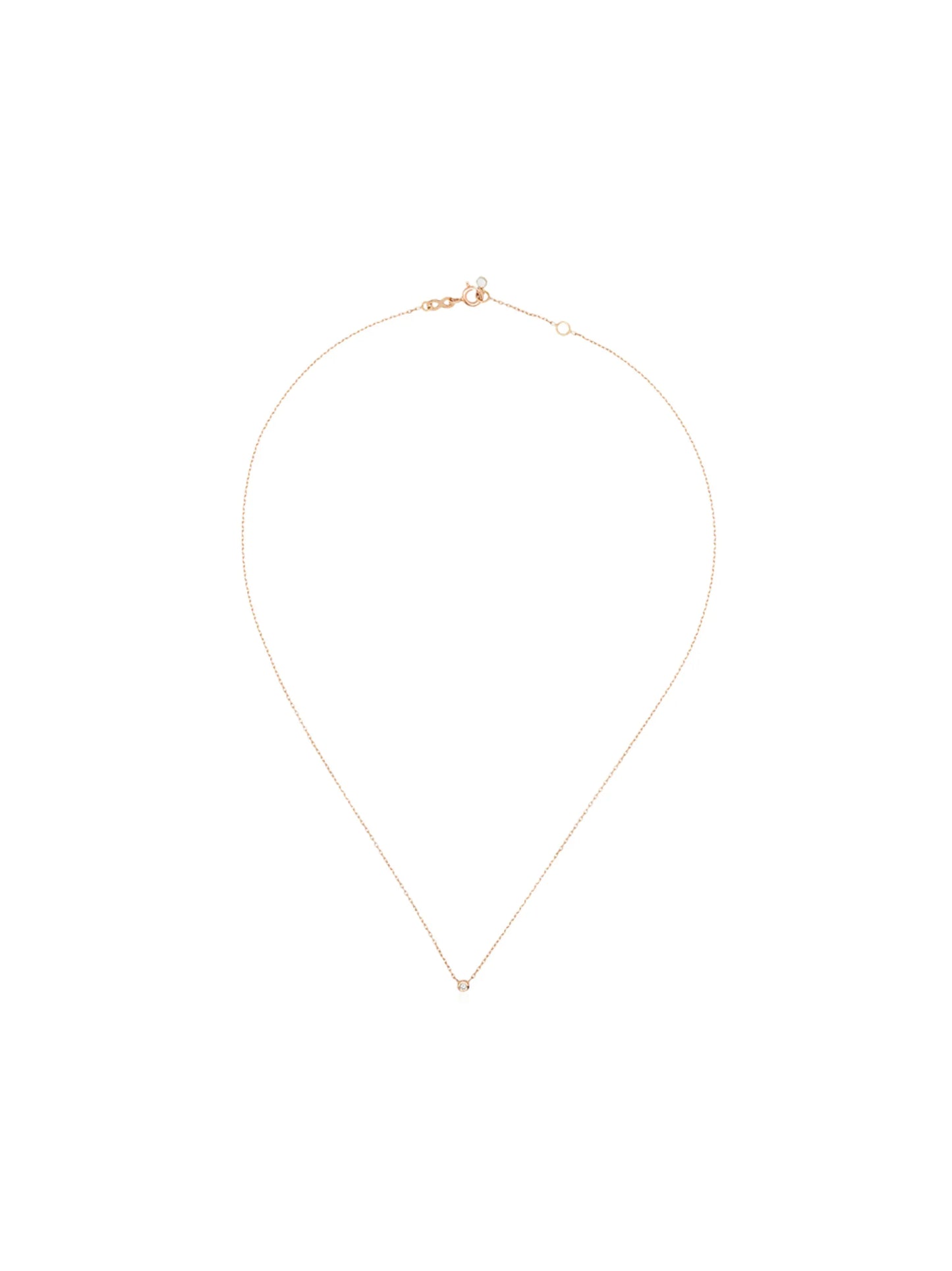18kt rose gold diamond detail necklace