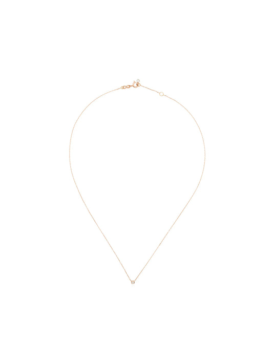 18kt rose gold diamond detail necklace