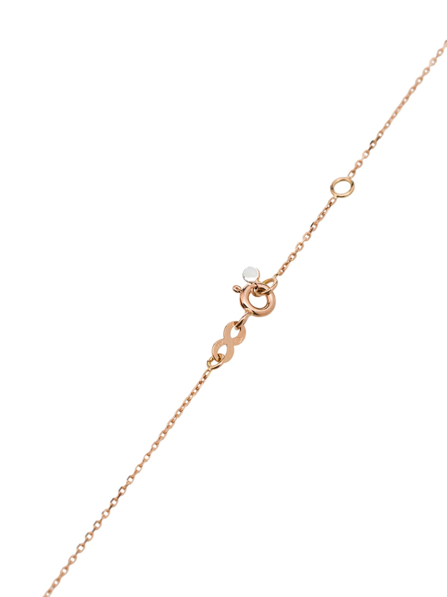 18kt rose gold diamond detail necklace