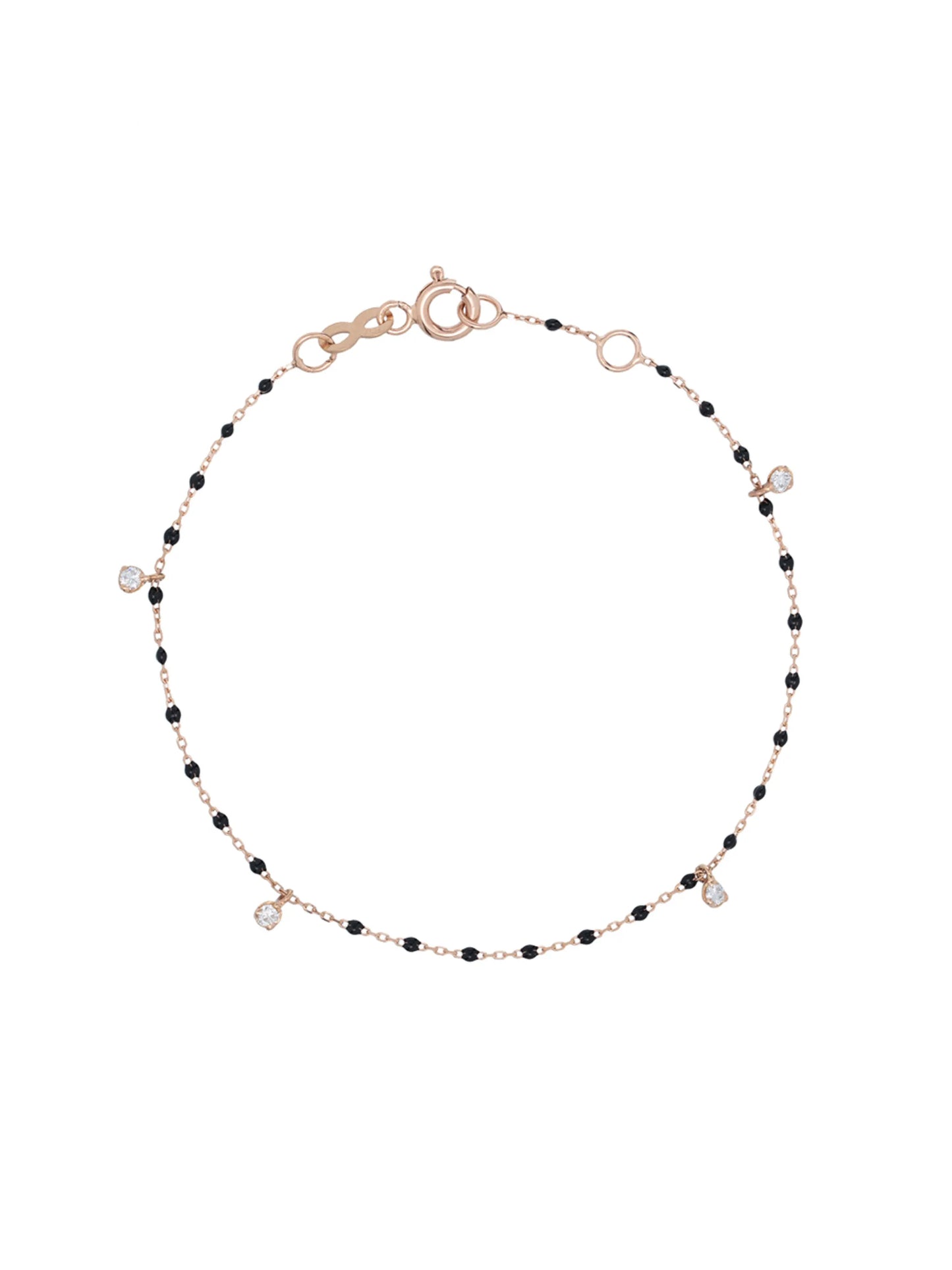 18kt gold diamond beaded bracelet