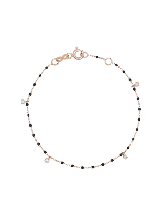 18kt gold diamond beaded bracelet