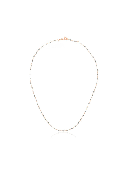 18kt rose gold classic bead necklace