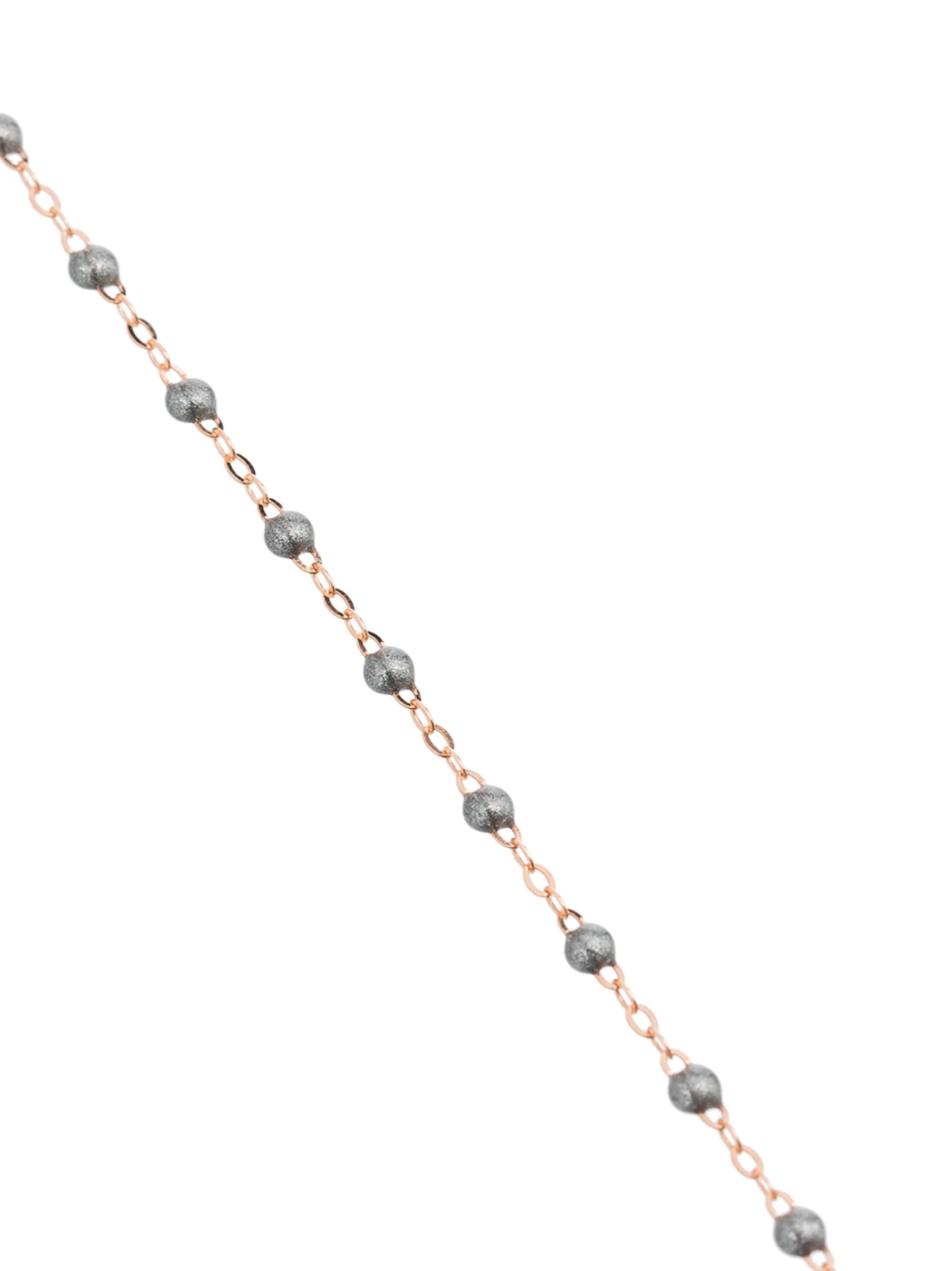 18kt rose gold classic bead necklace