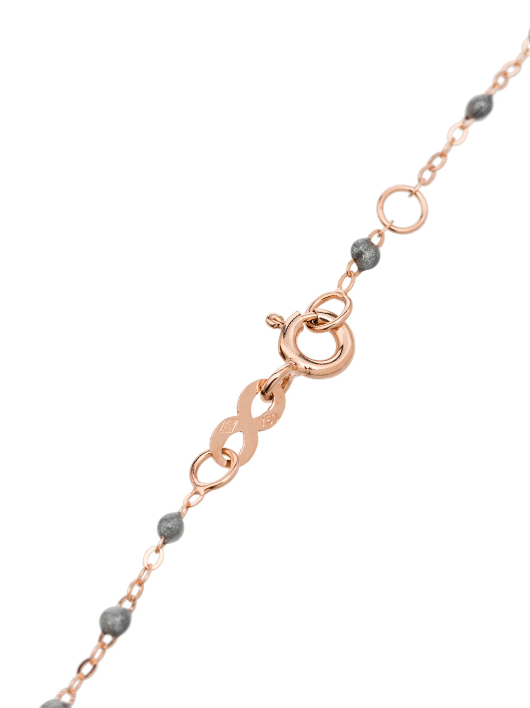 18kt rose gold classic bead necklace