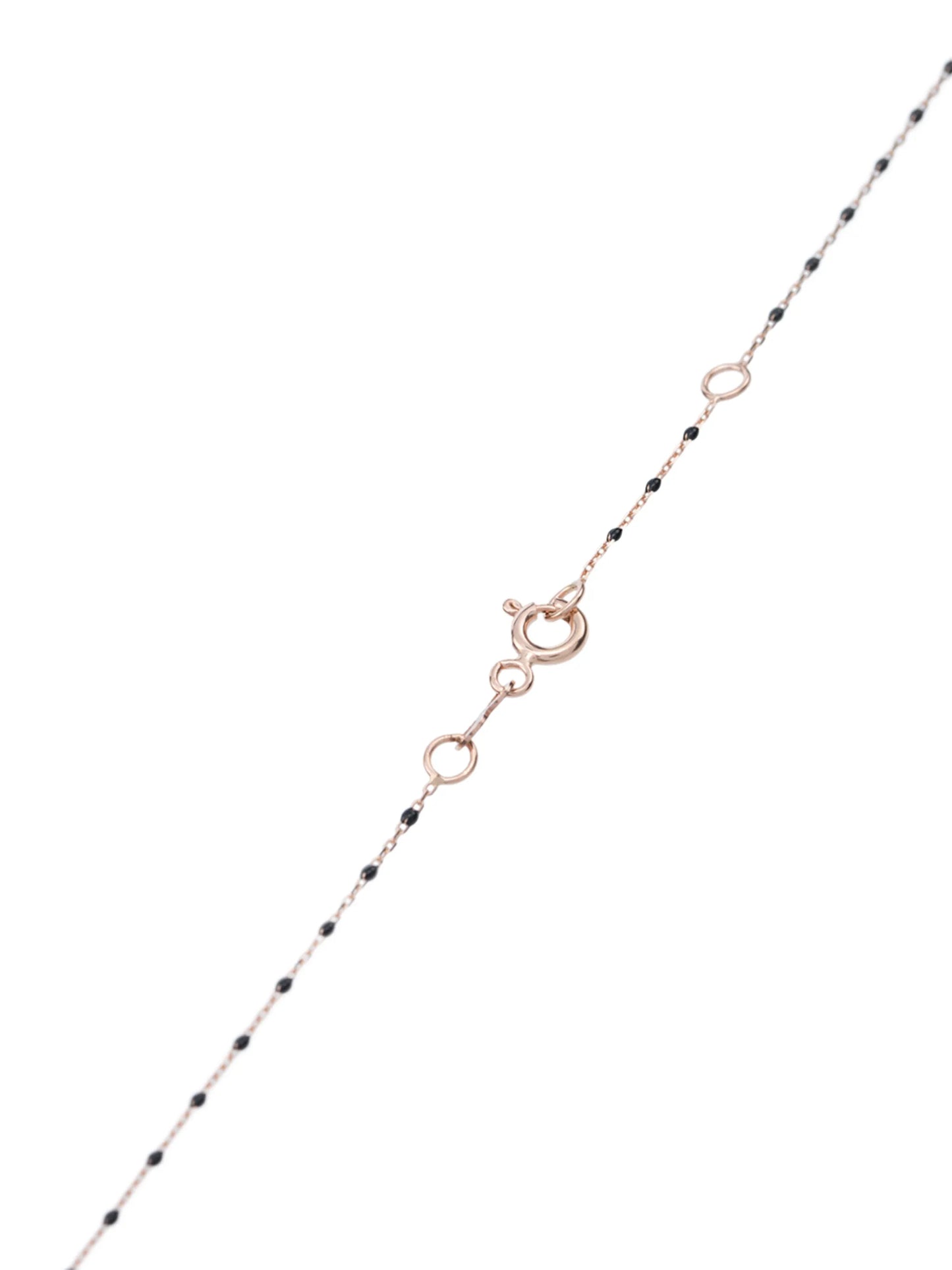 18kt gold bead triple-diamond necklace