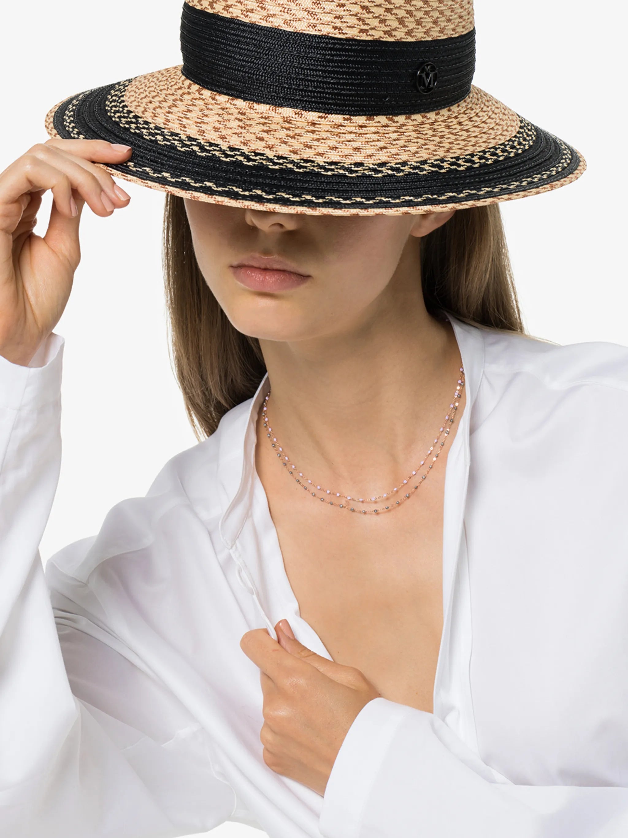 18kt rose gold beaded necklace