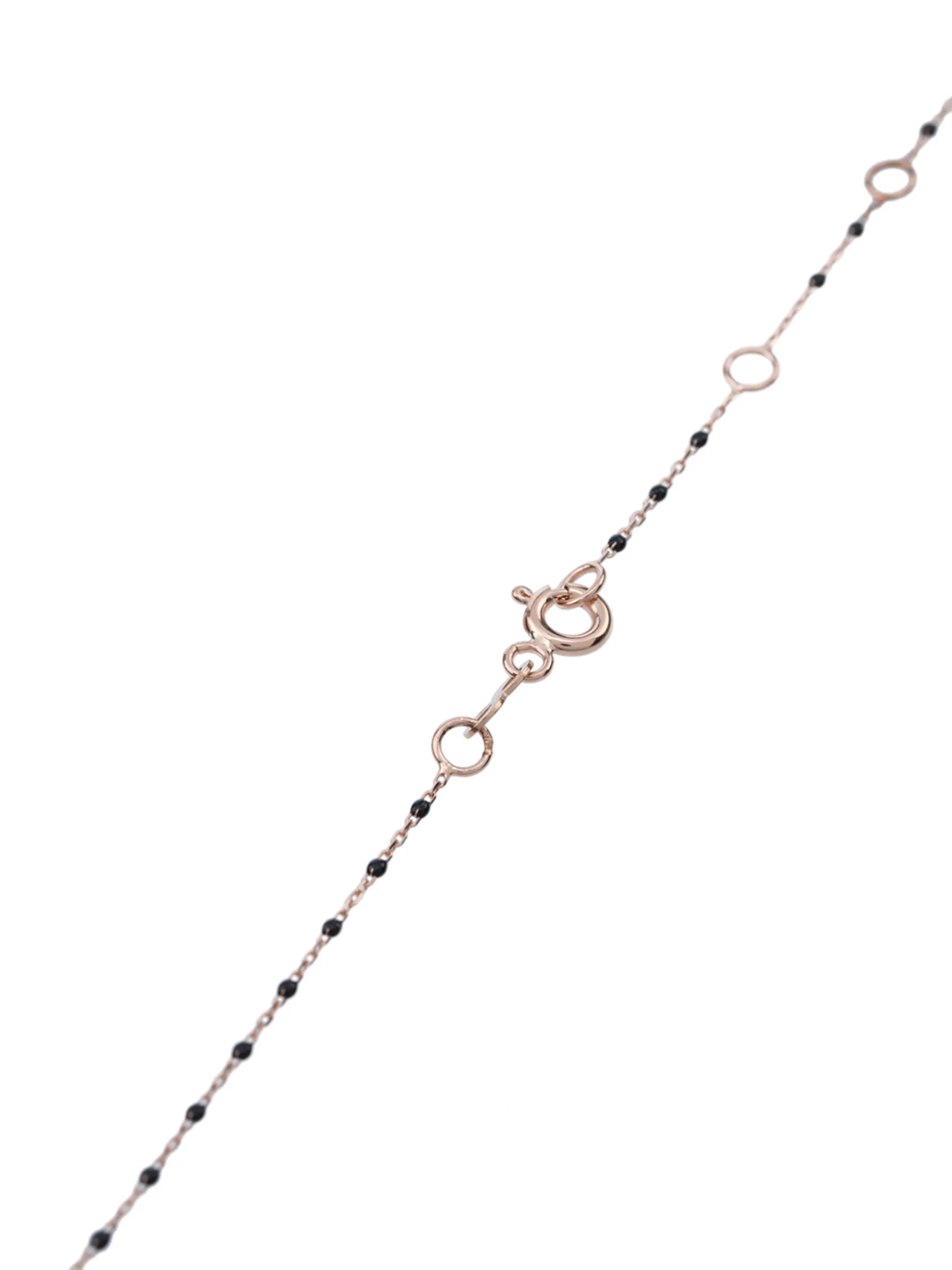 18kt gold diamond-detail beaded necklace