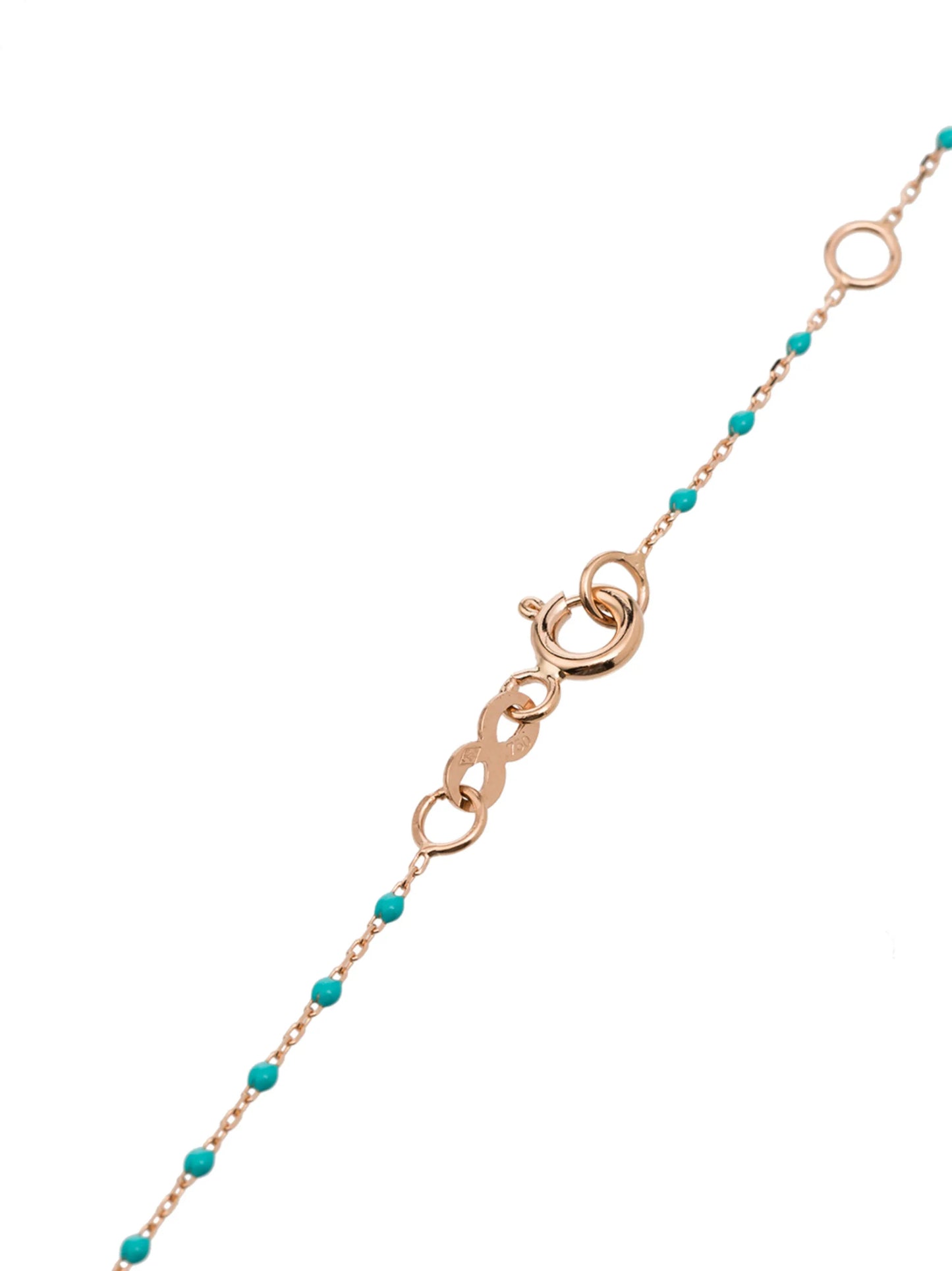 18kt rose gold diamond beaded necklace
