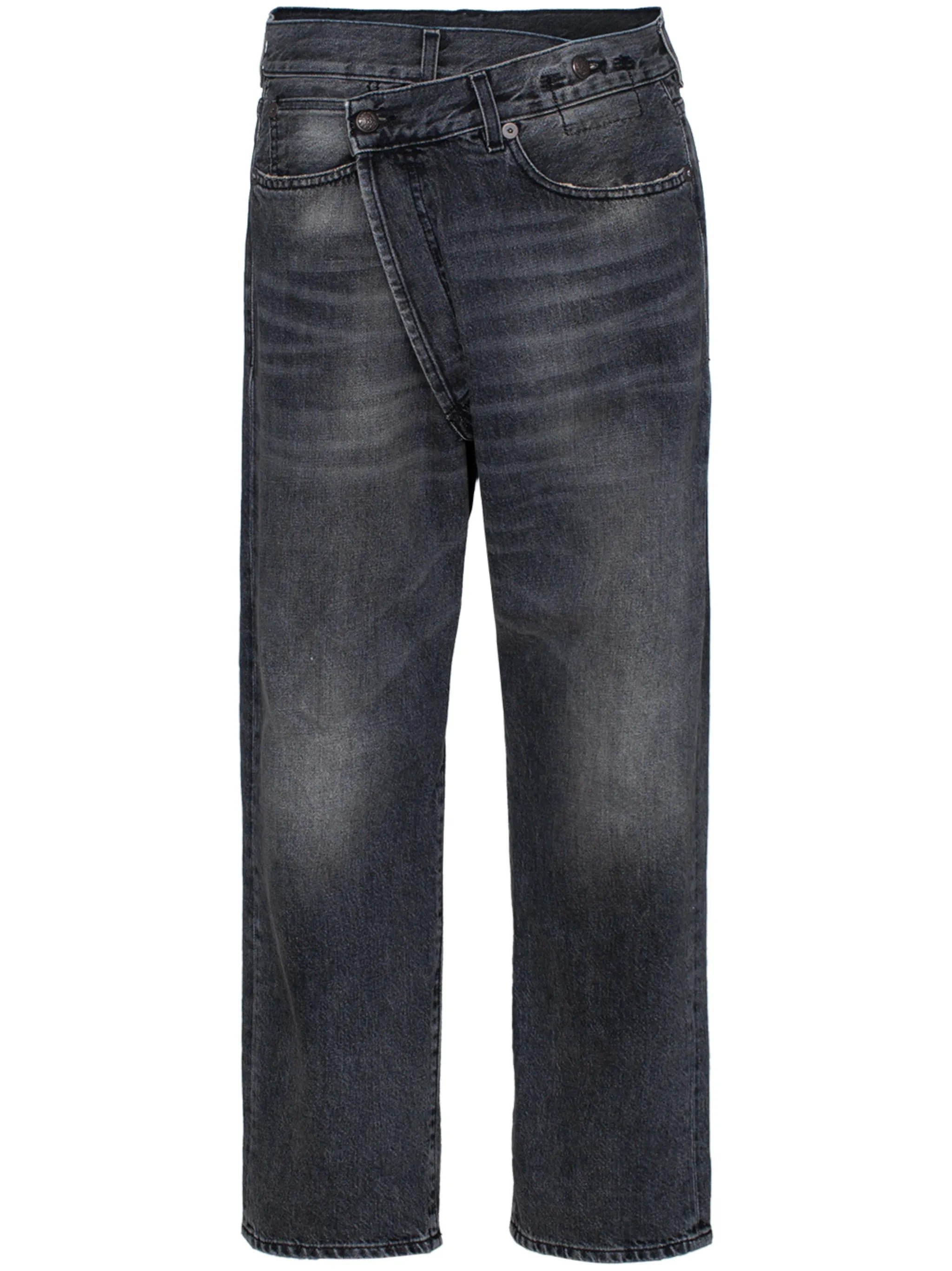 Leyton crossover-front jeans
