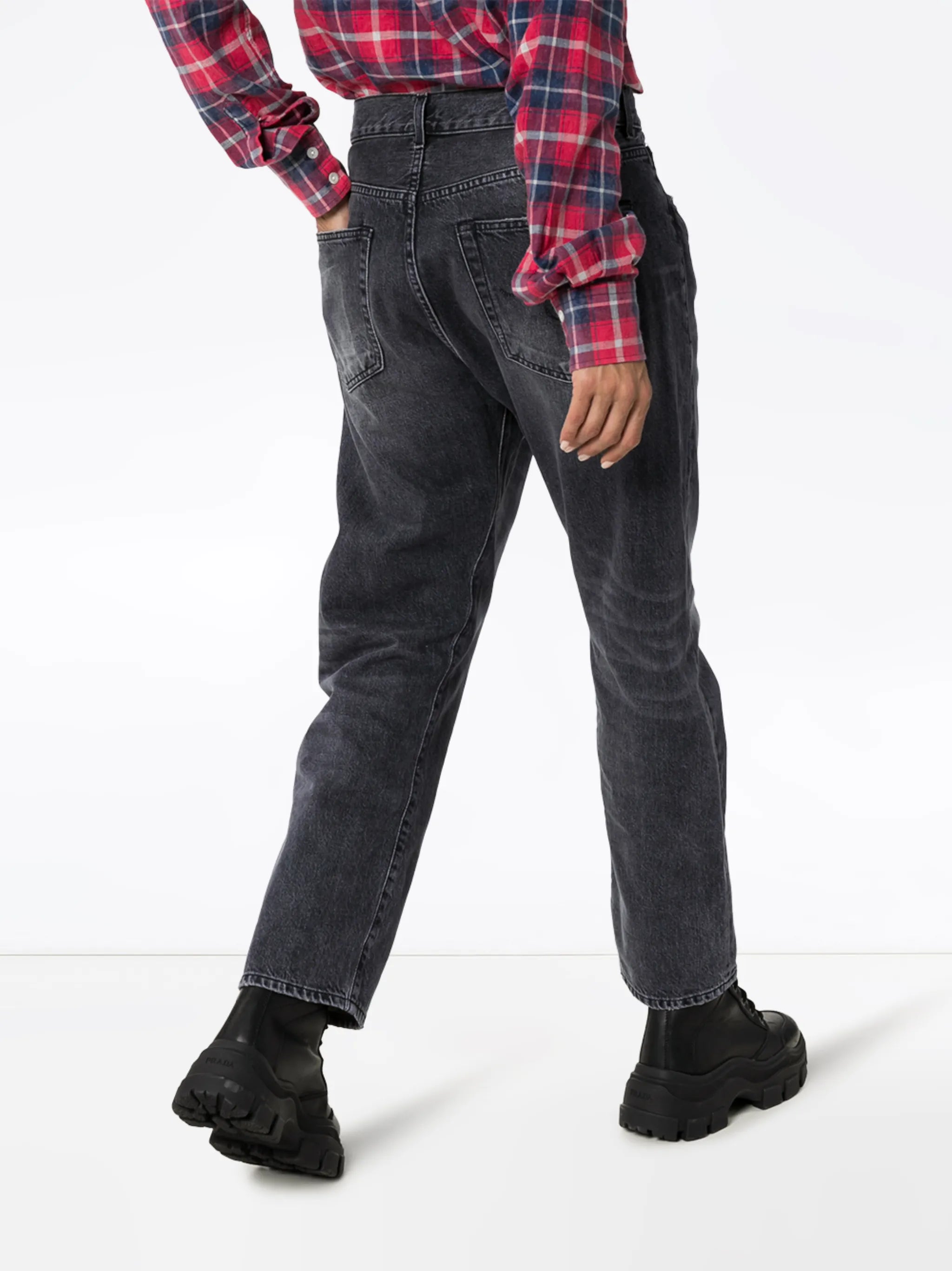 Leyton crossover-front jeans
