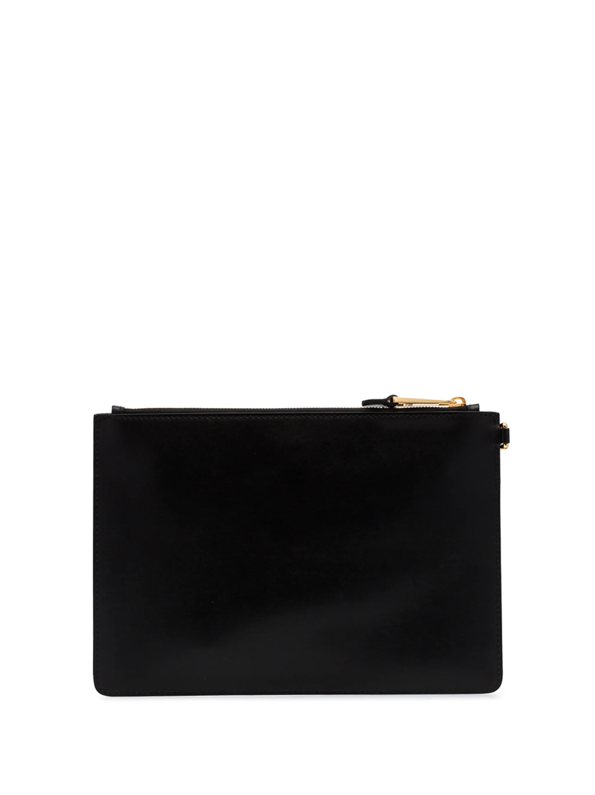 logo printed clutch bag