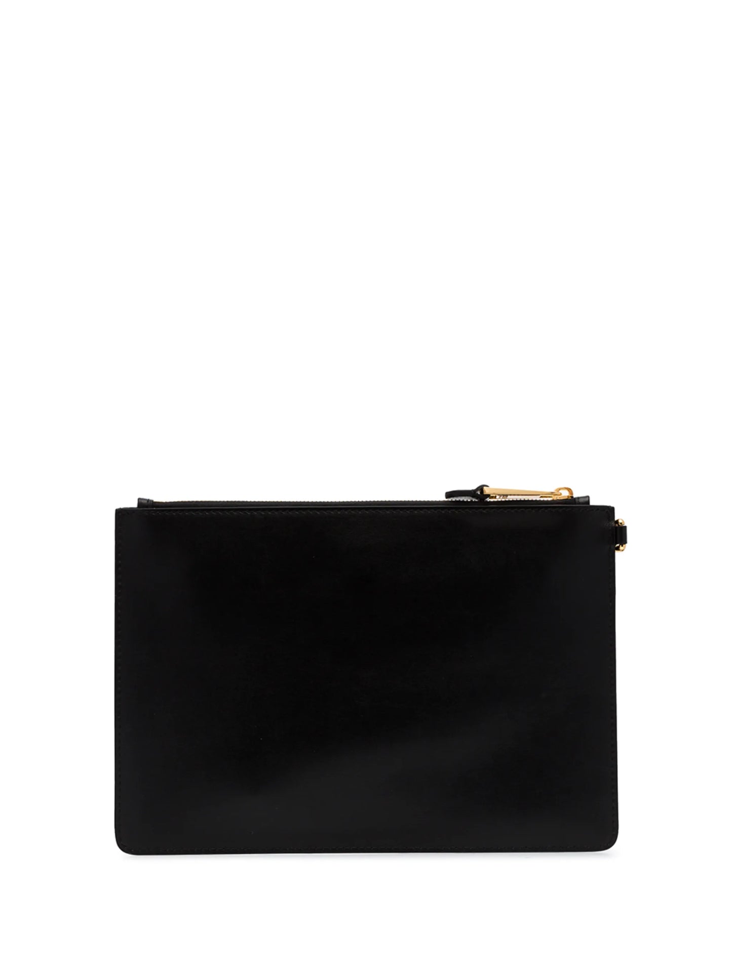 logo printed clutch bag