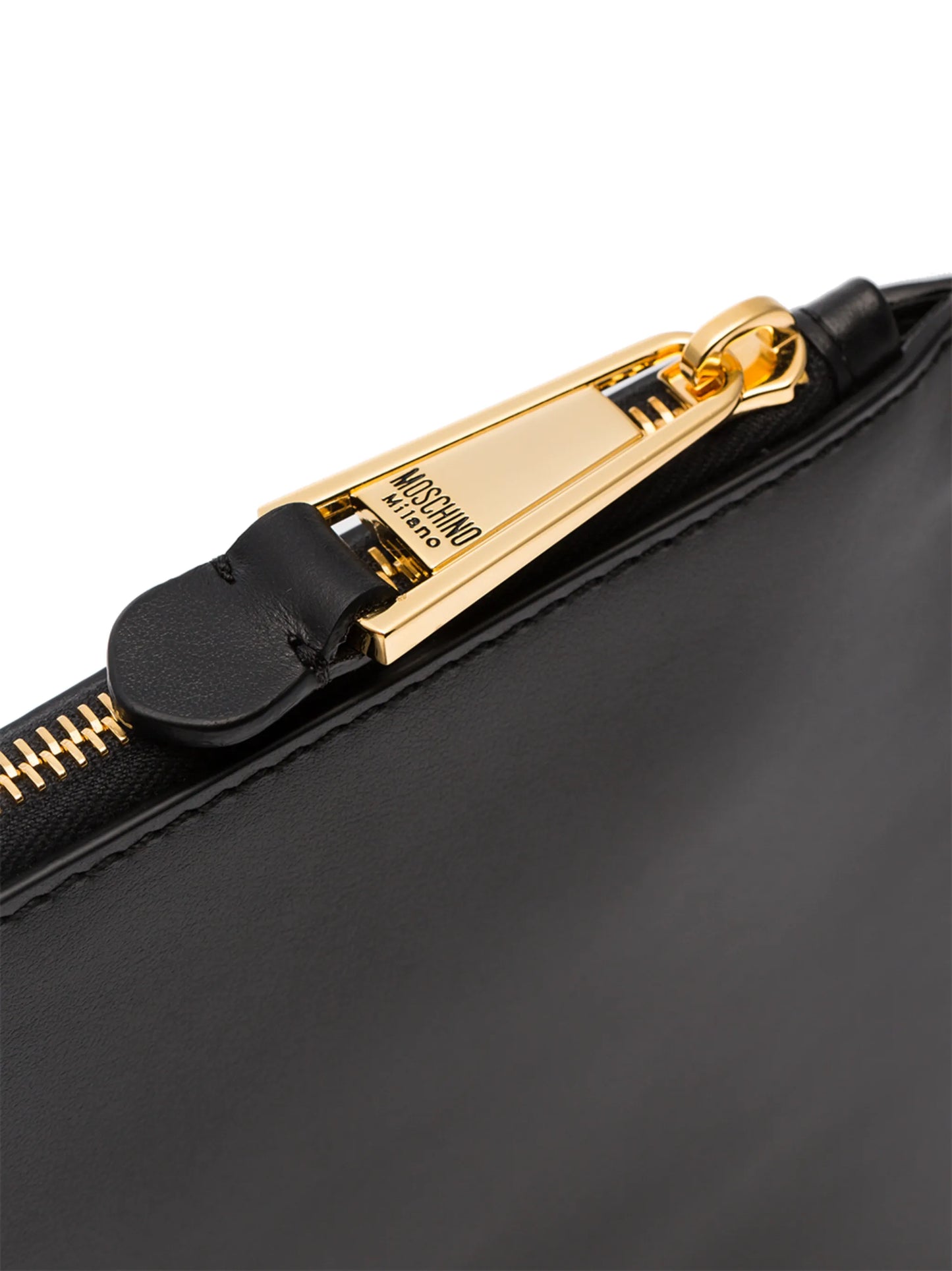 logo printed clutch bag