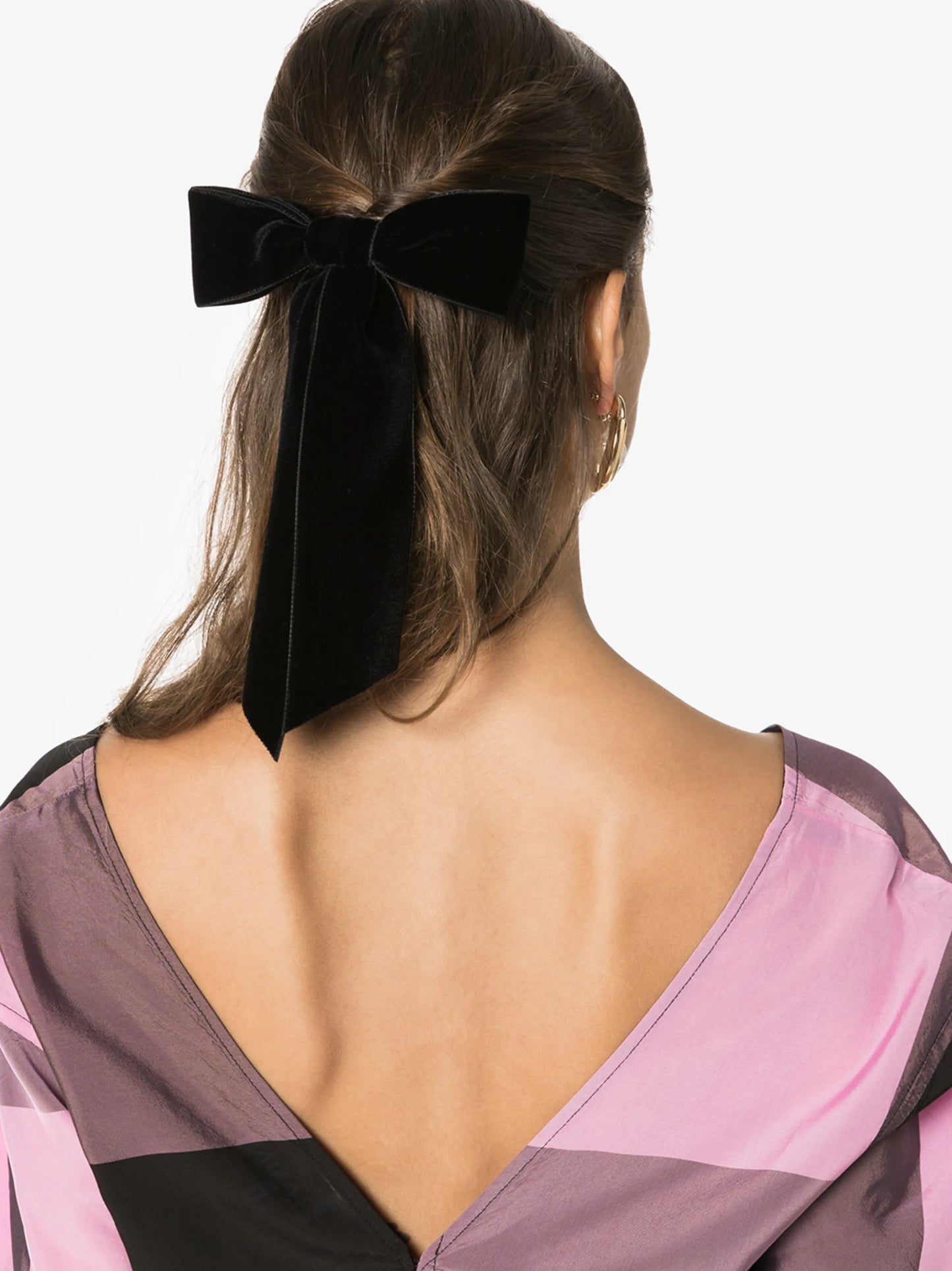 wide bow hair clip