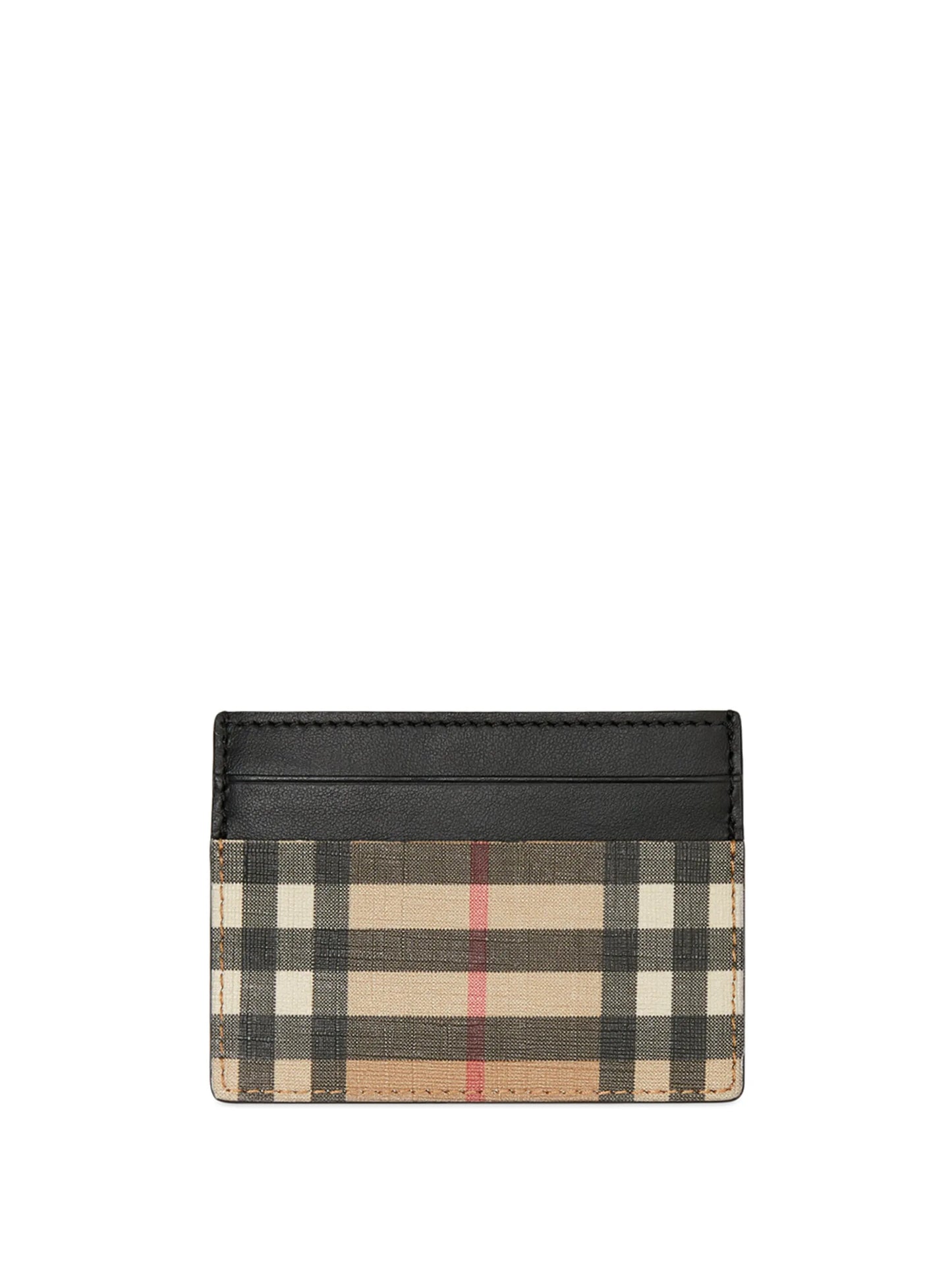 Vintage Check E-canvas and Leather Card Case