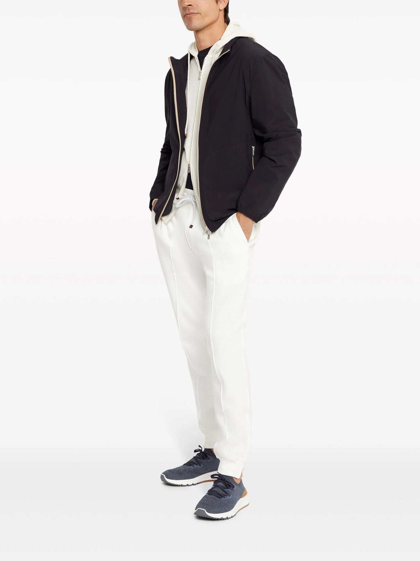 cotton-blend track pants