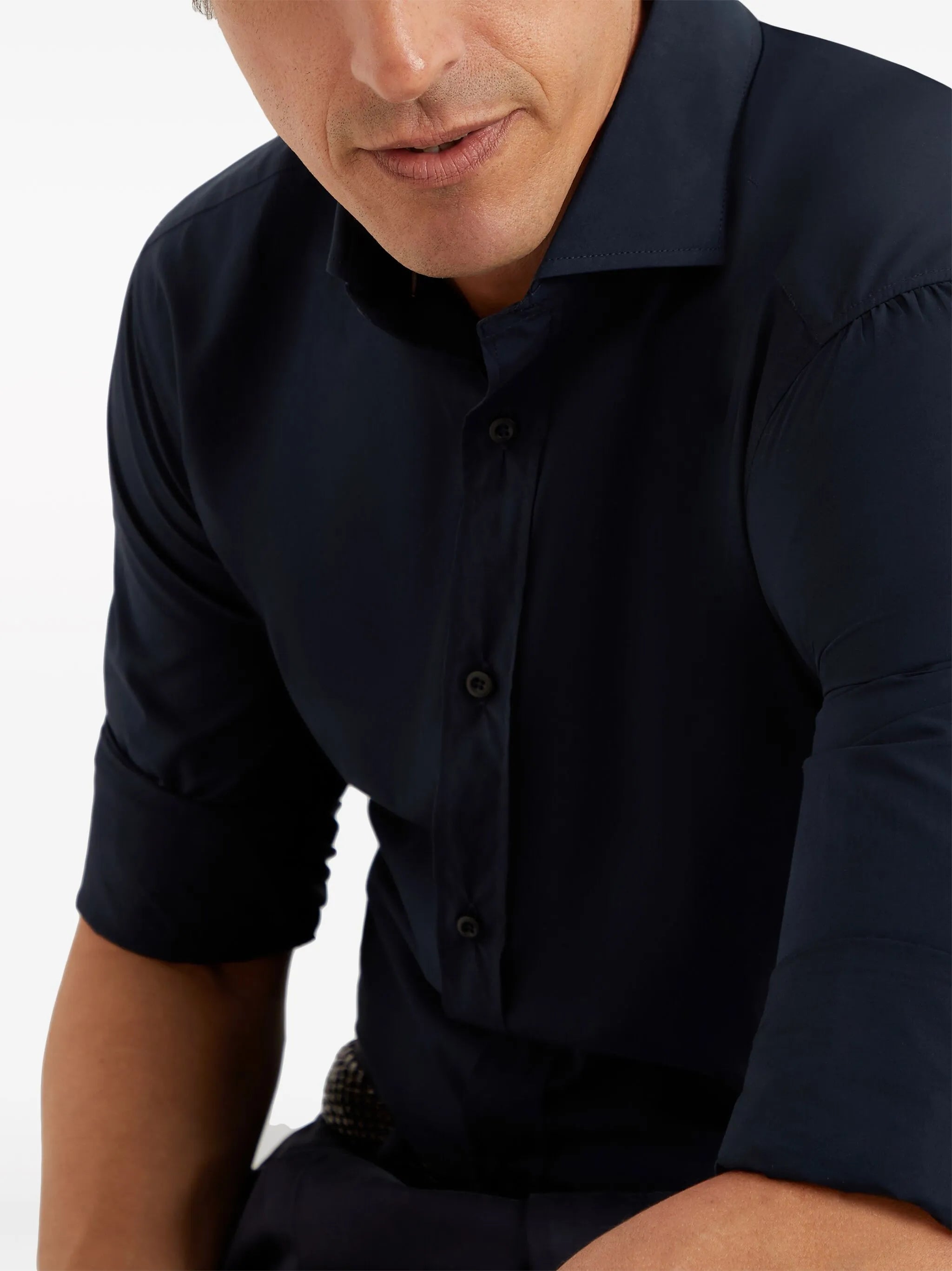 long-sleeve fitted shirt