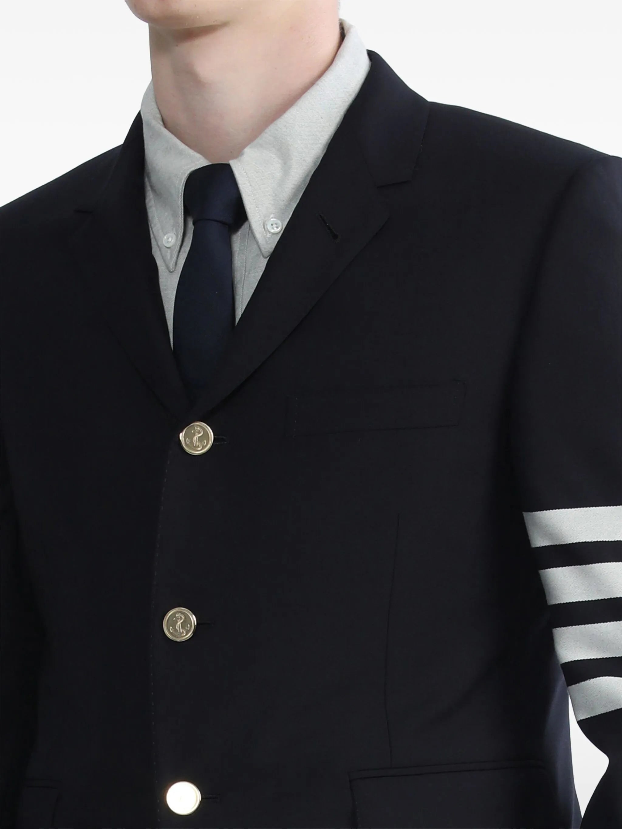 4-Bar stripe single-breasted blazer