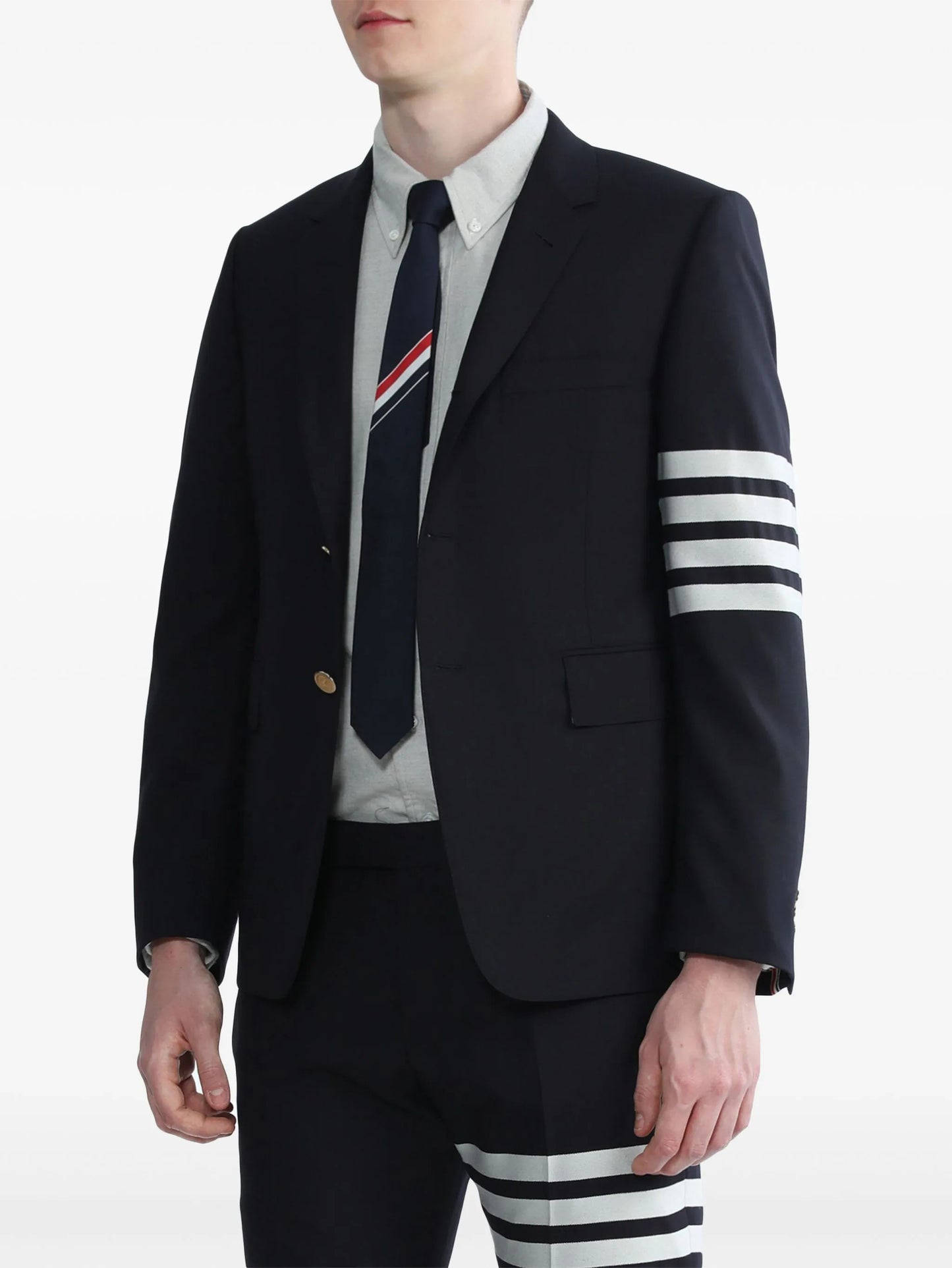 4-Bar stripe single-breasted blazer
