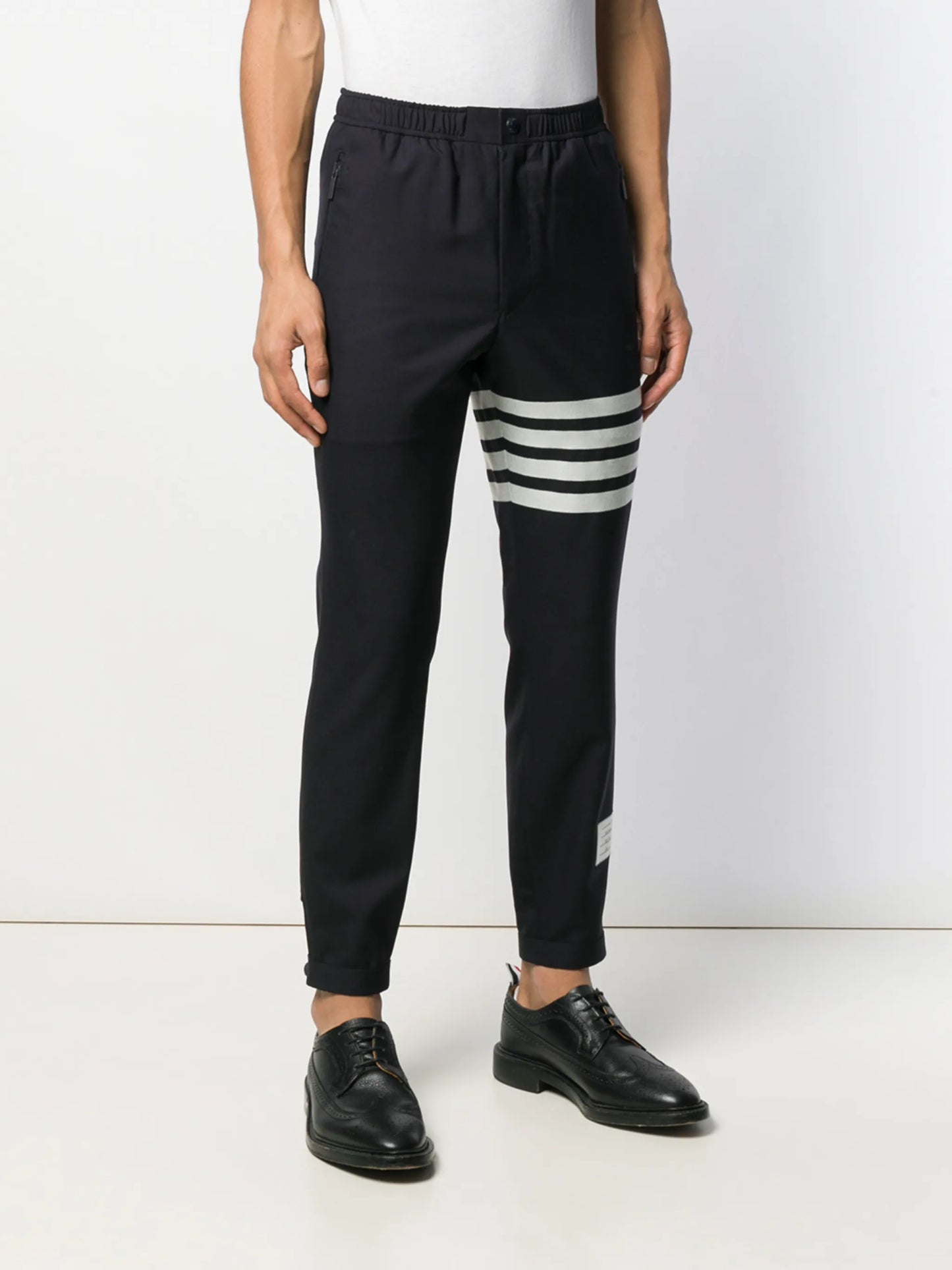 plain weave suiting track pants