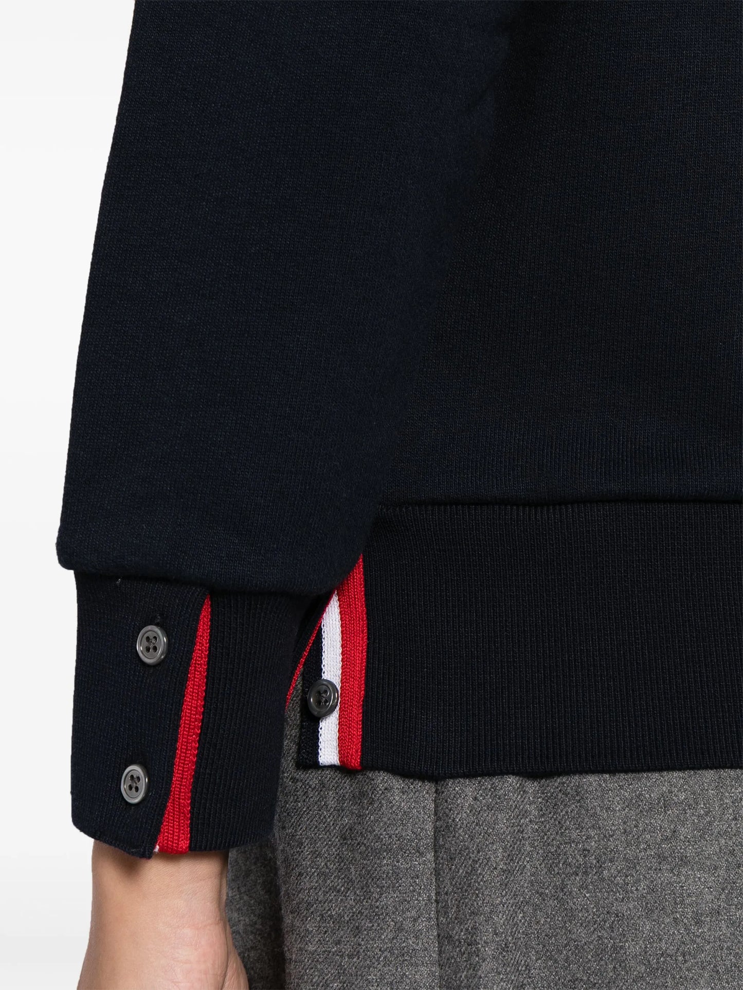 RWB-stripe sweatshirt