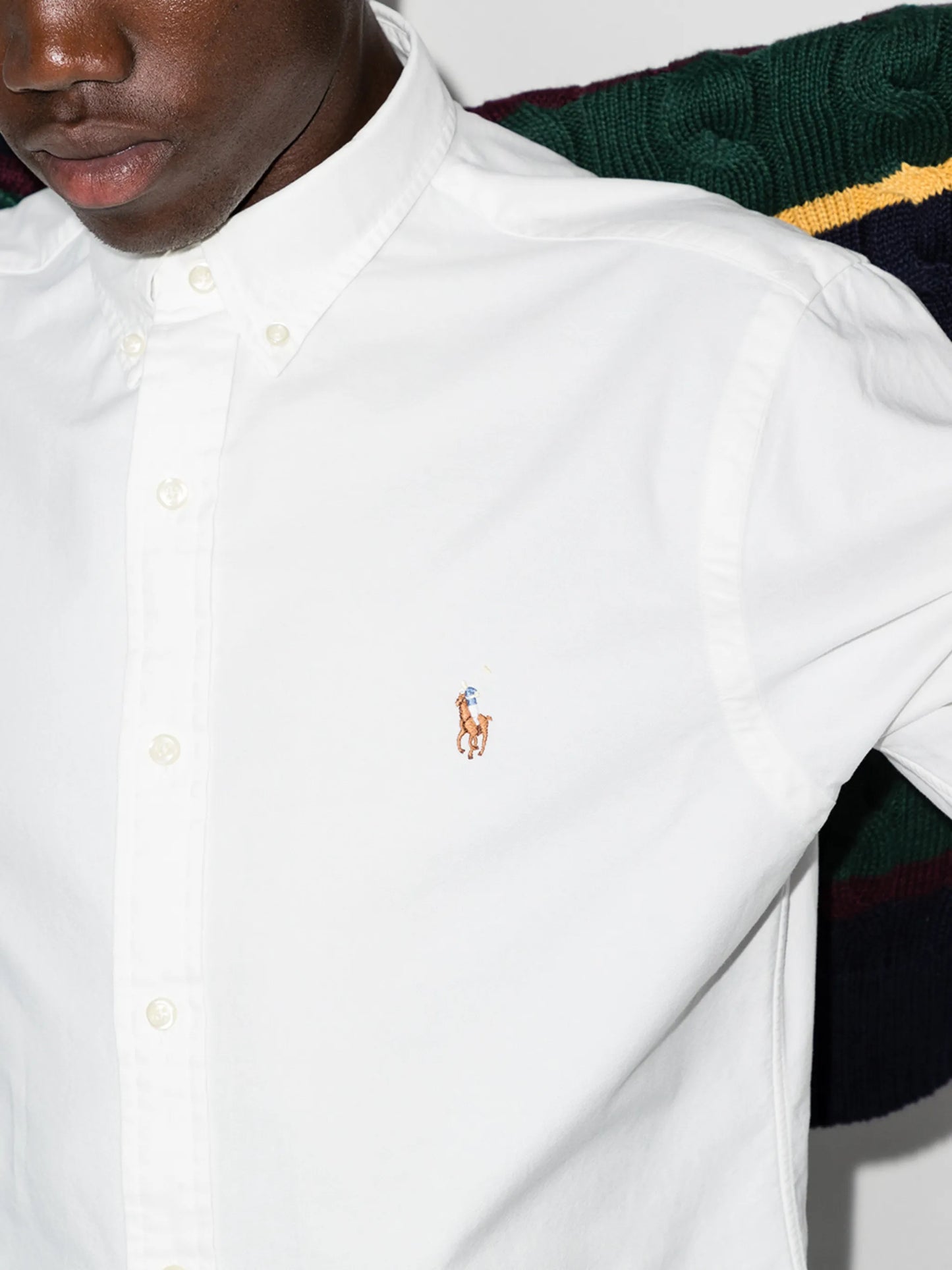 logo-embroidered long-sleeve shirt