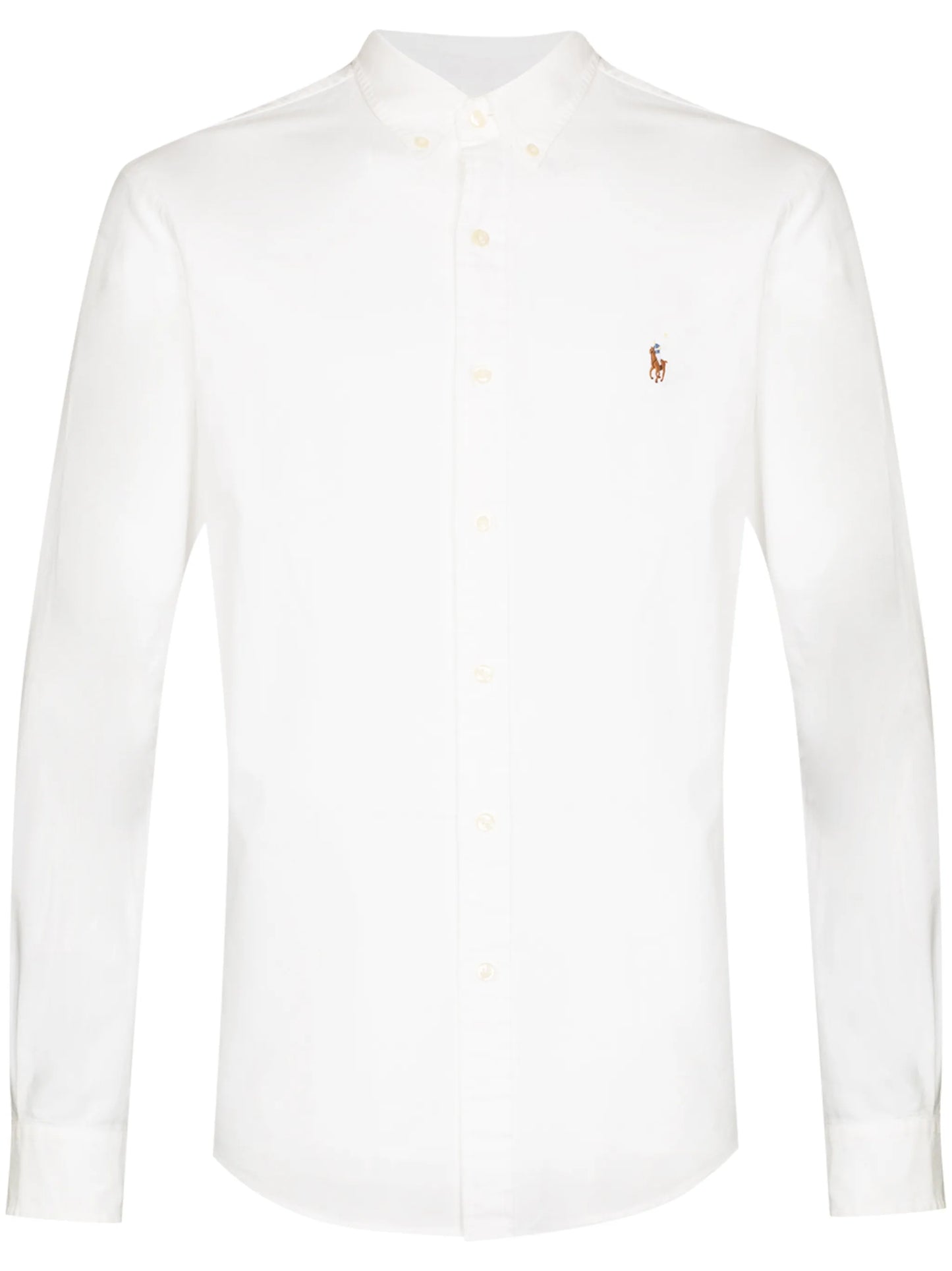 logo-embroidered long-sleeve shirt