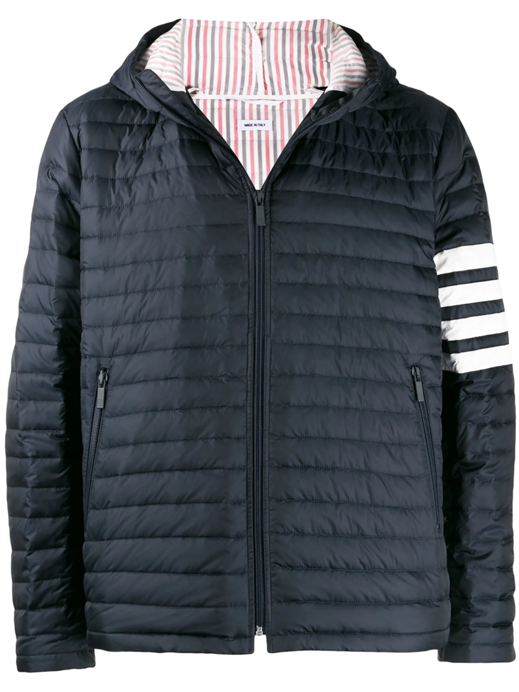 matte nylon 4-Bar down filled quilted jacket