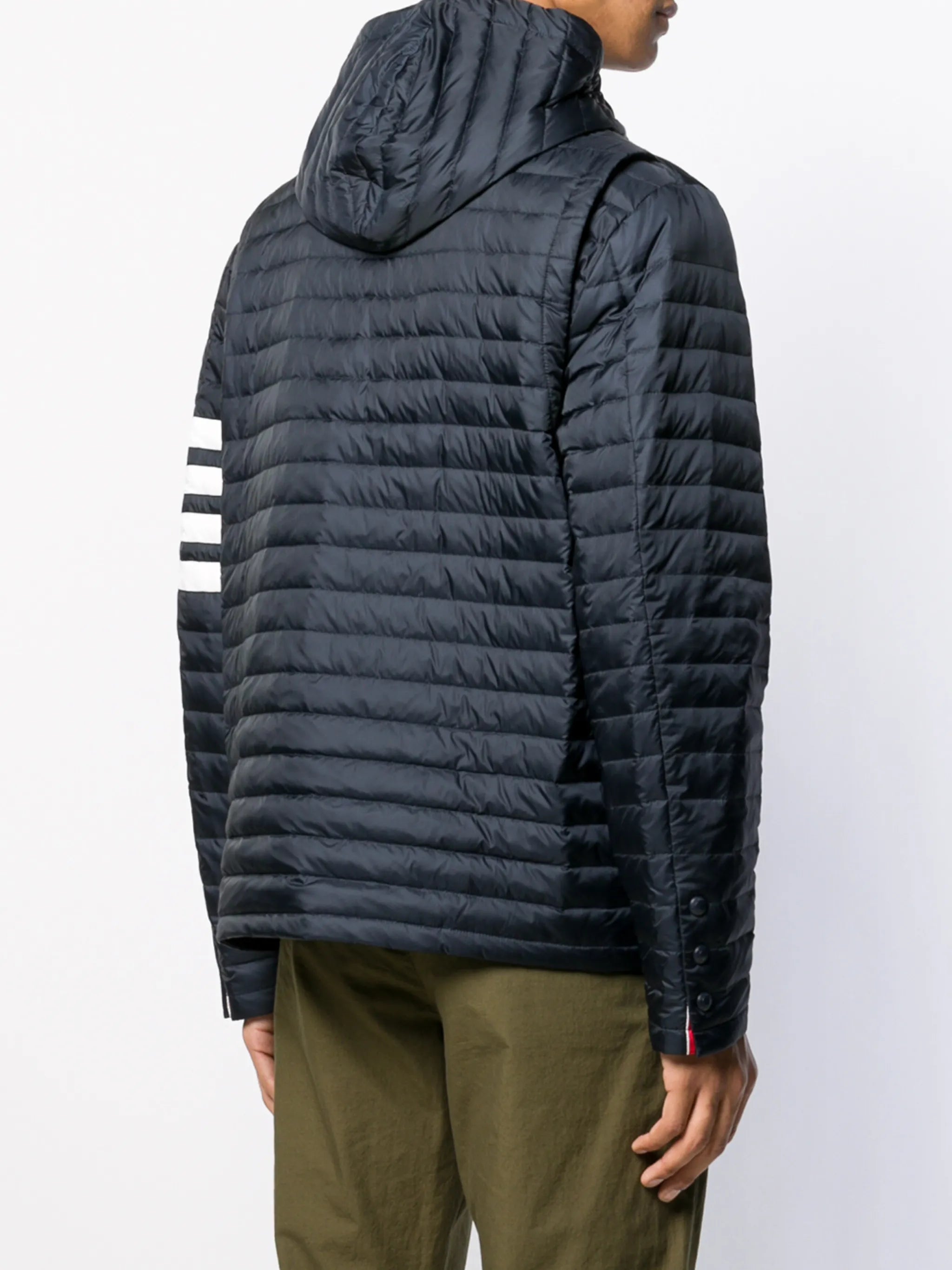 matte nylon 4-Bar down filled quilted jacket