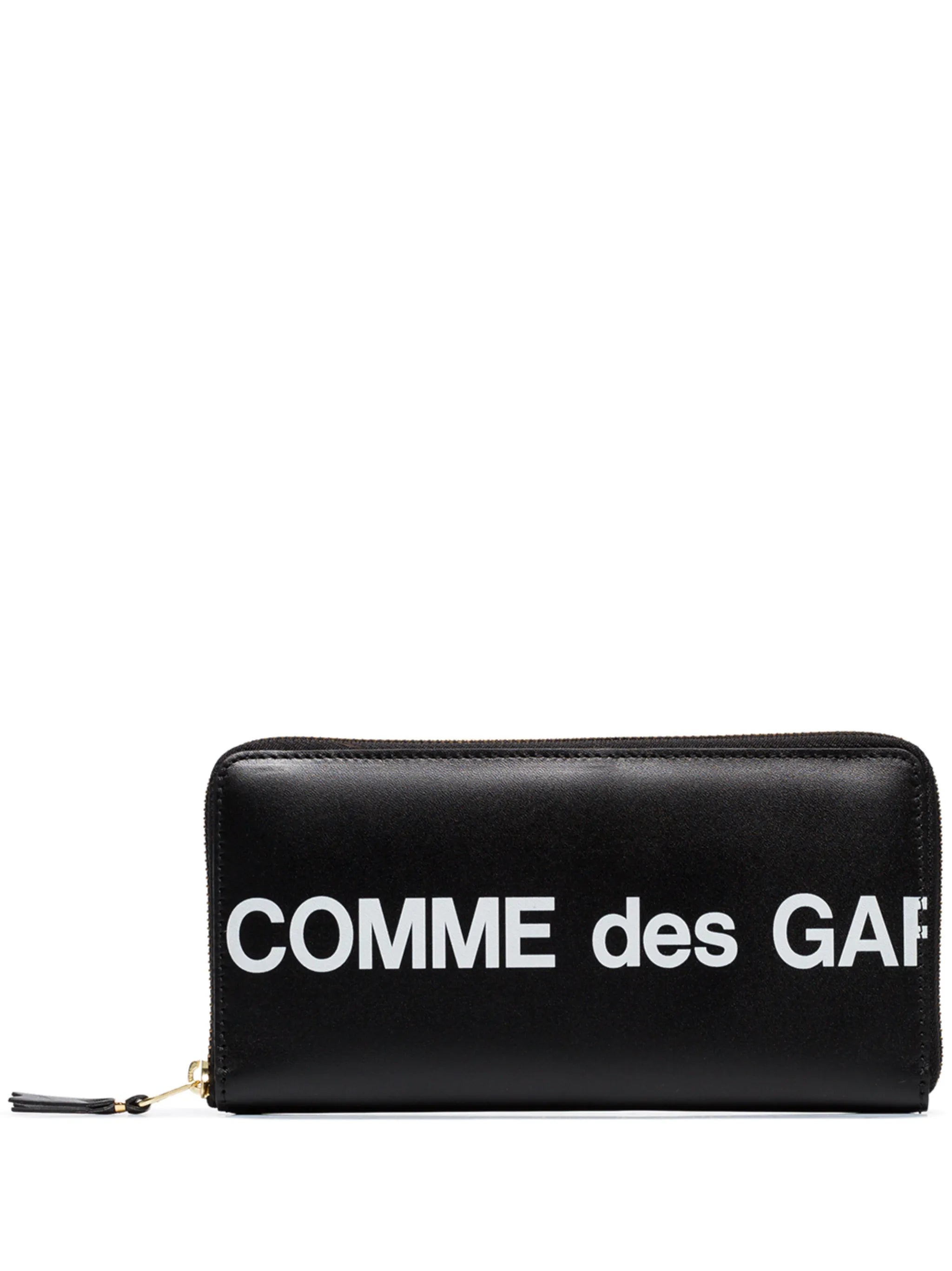 logo-print leather wallet