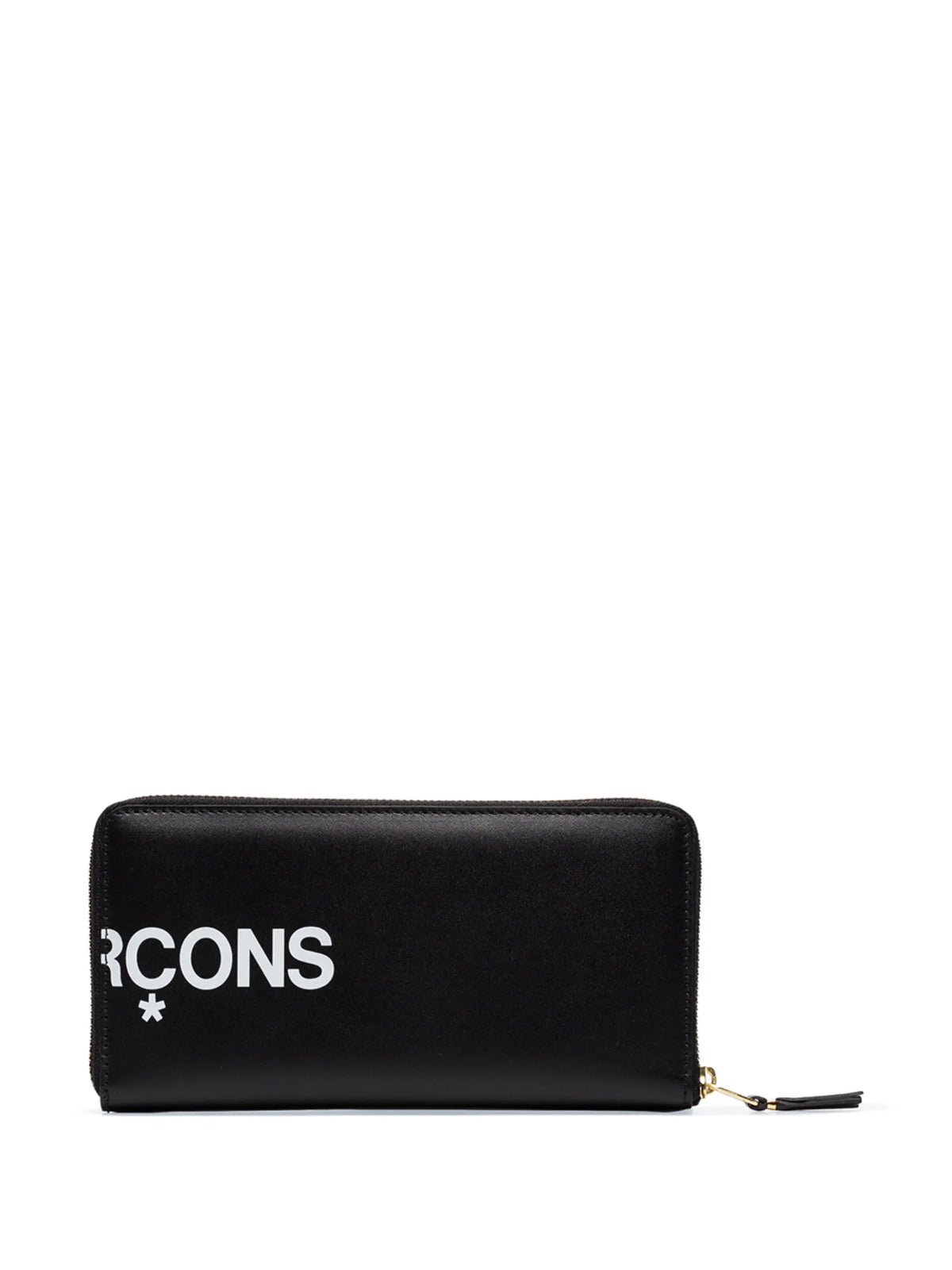 logo-print leather wallet