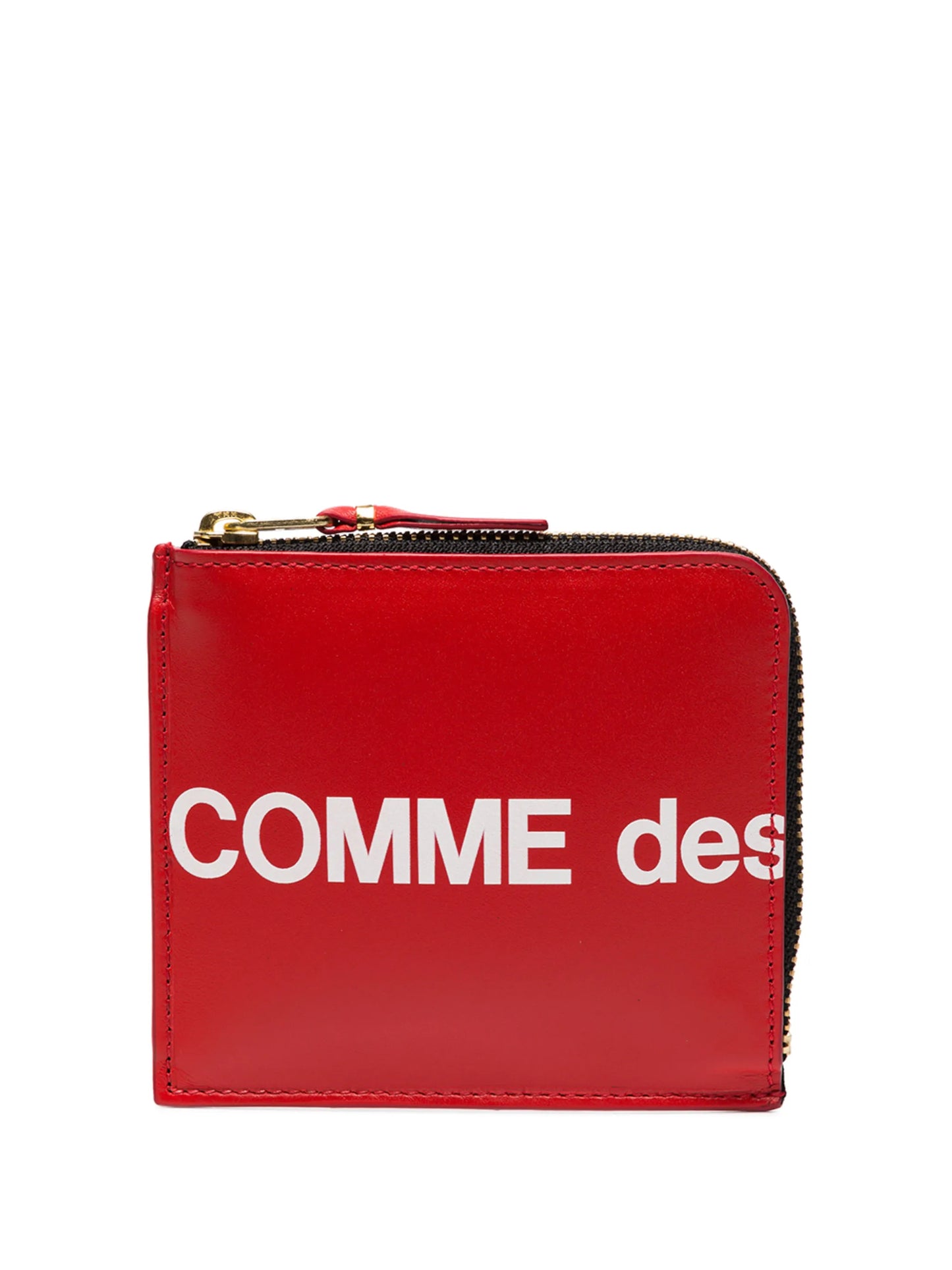 logo-print leather wallet