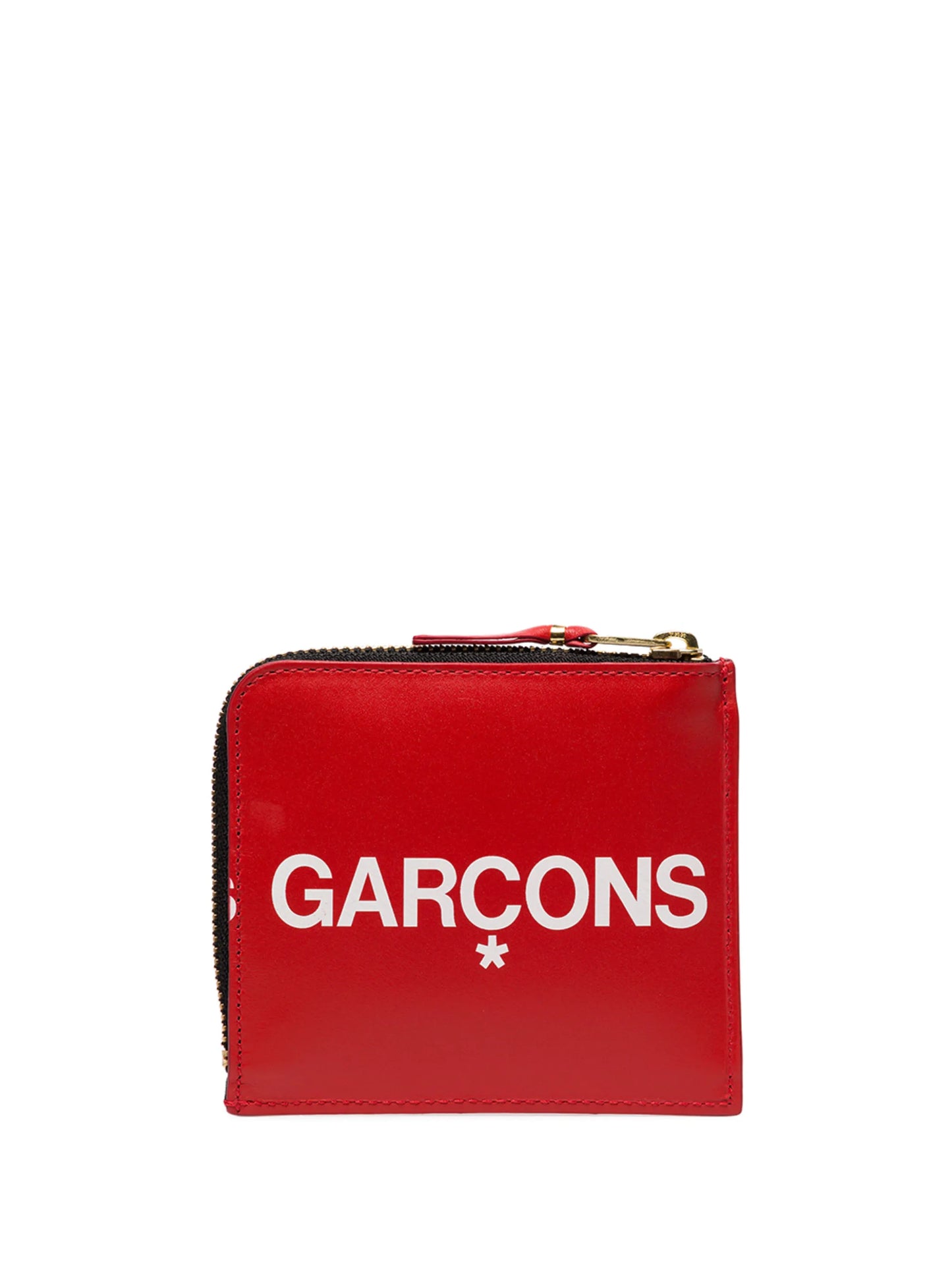 logo-print leather wallet