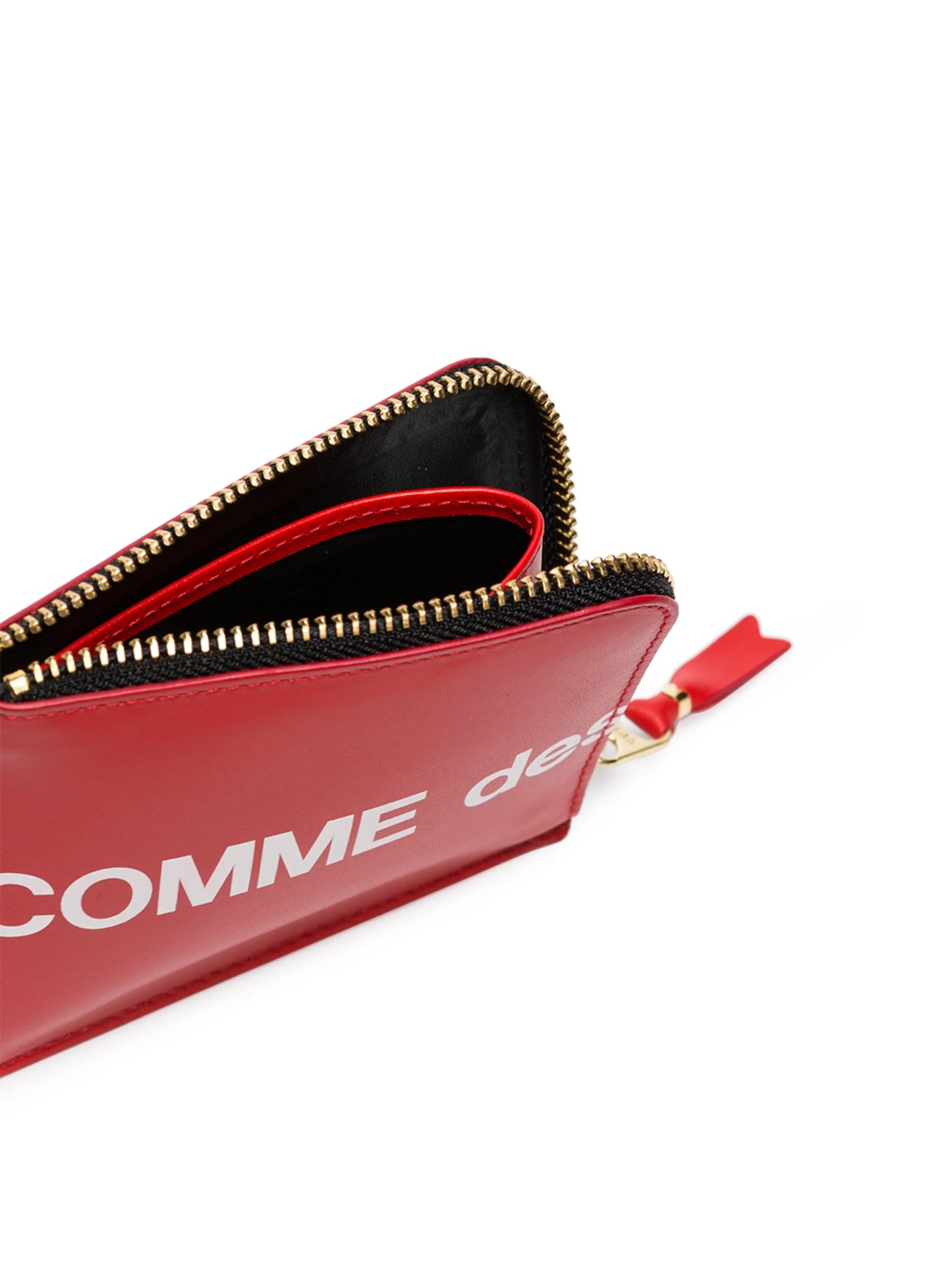 logo-print leather wallet