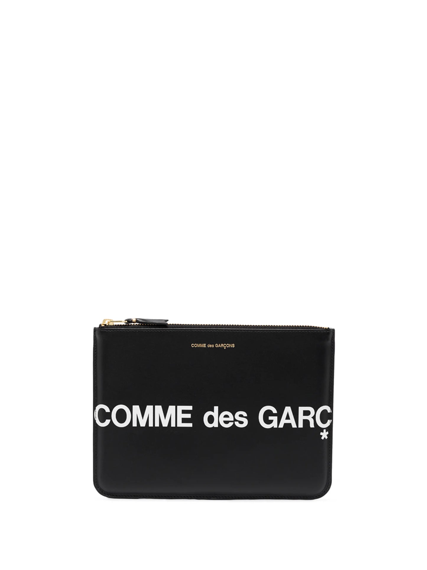 logo-print leather pouch
