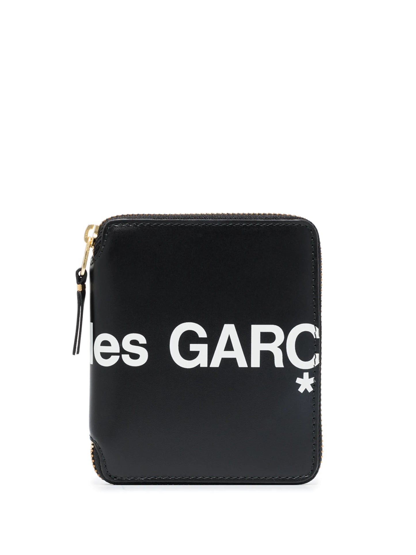 logo-print zip-fastening wallet