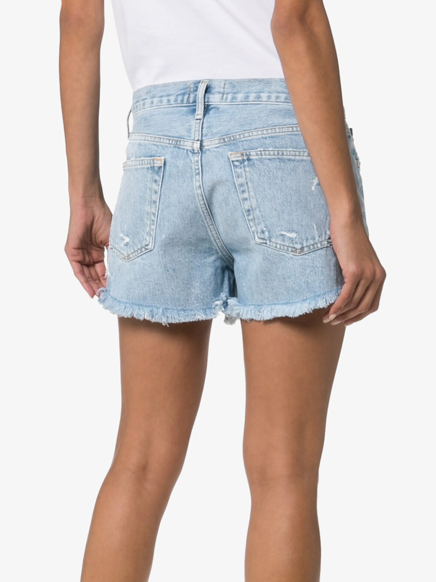 distressed denim shorts