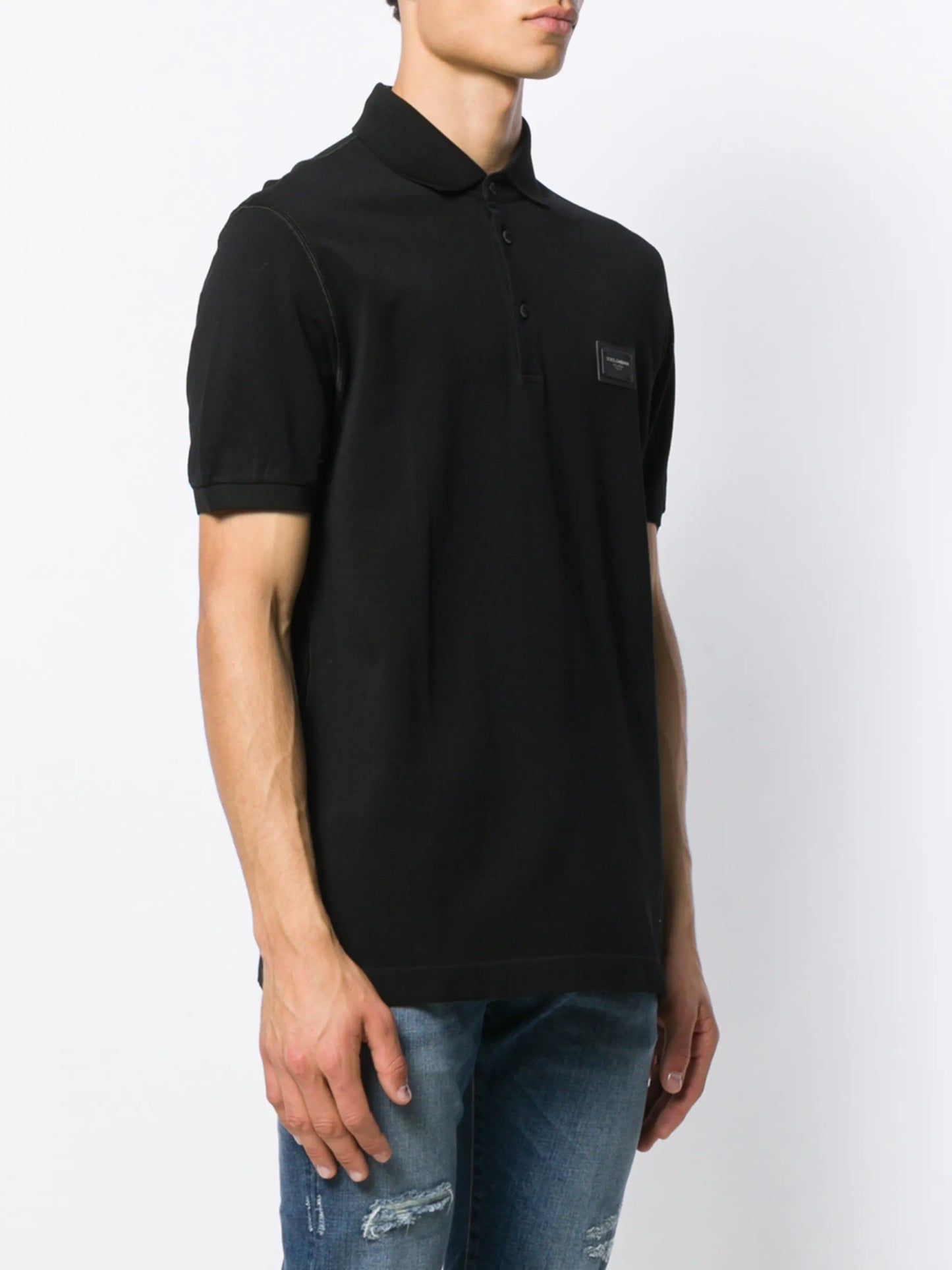 logo-tag piqué polo shirt