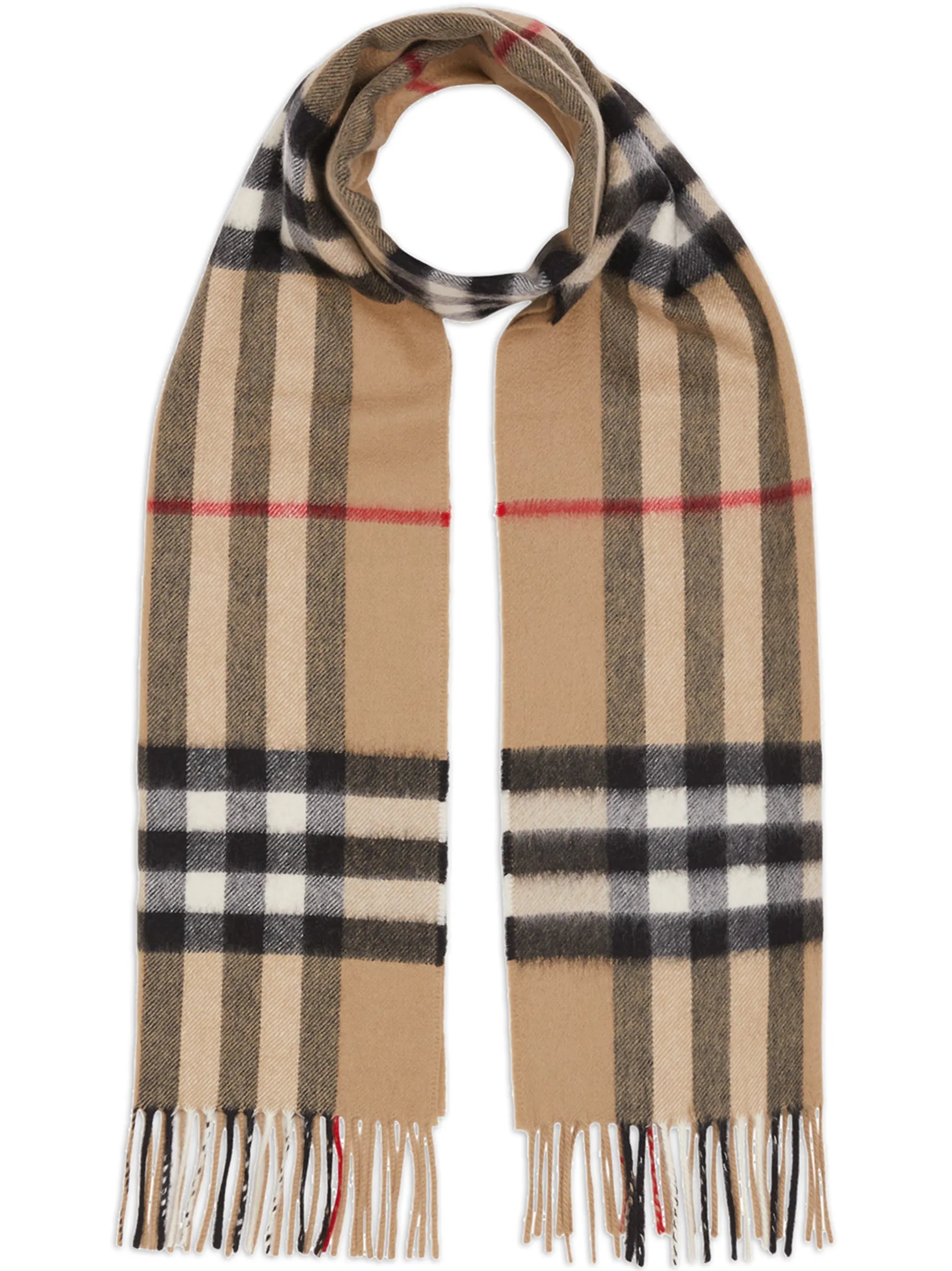 classic check cashmere scarf