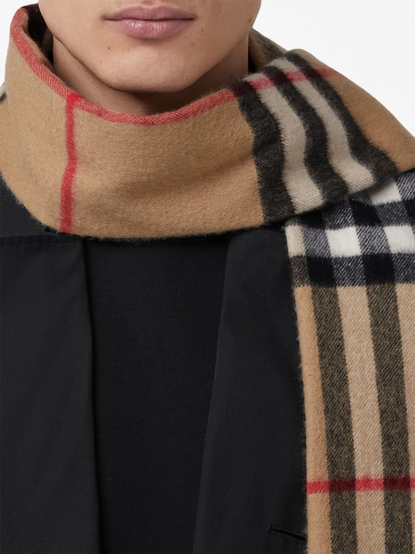 classic check cashmere scarf