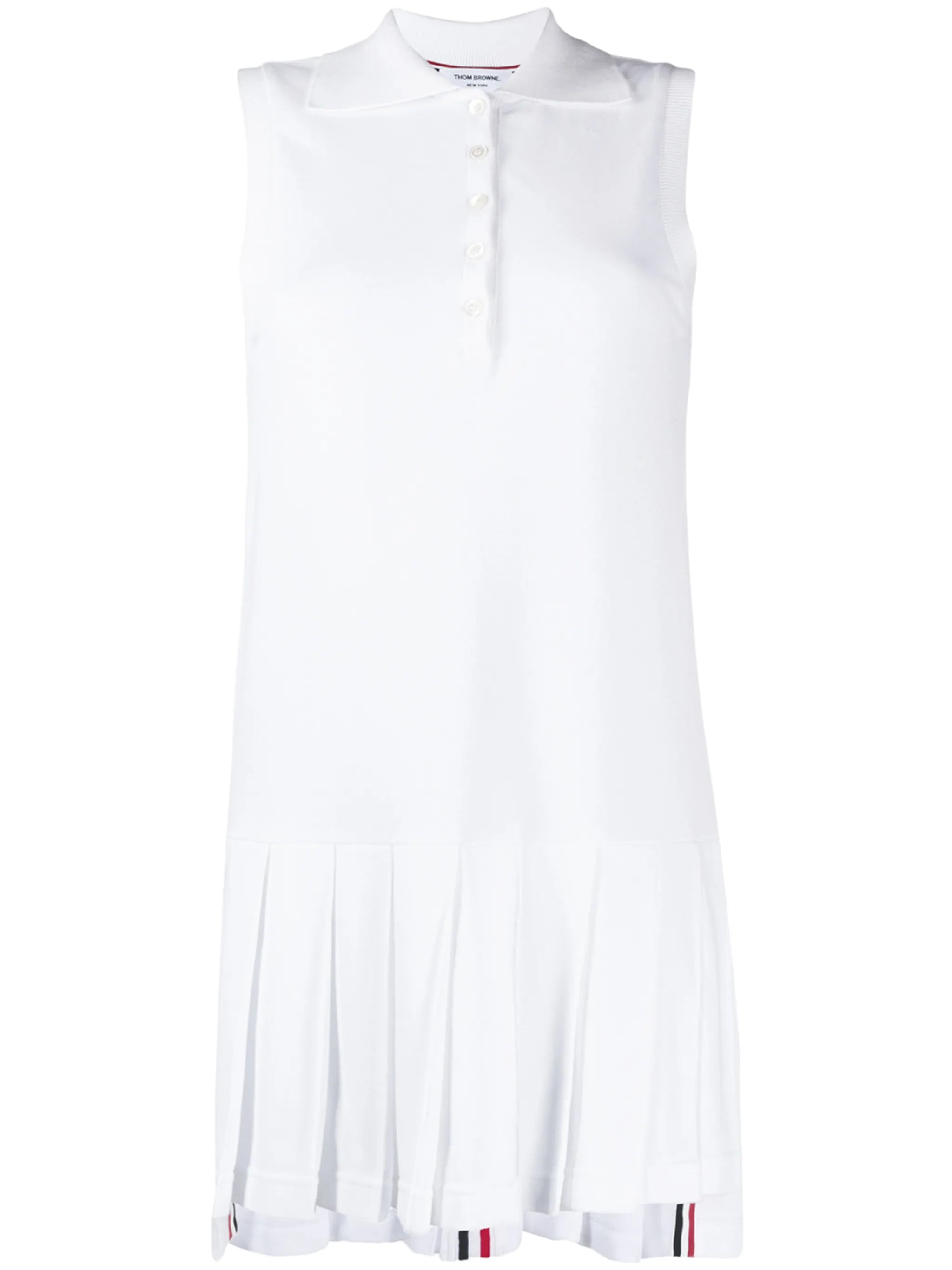 RWB stripe sleeveless pleated tennis dress