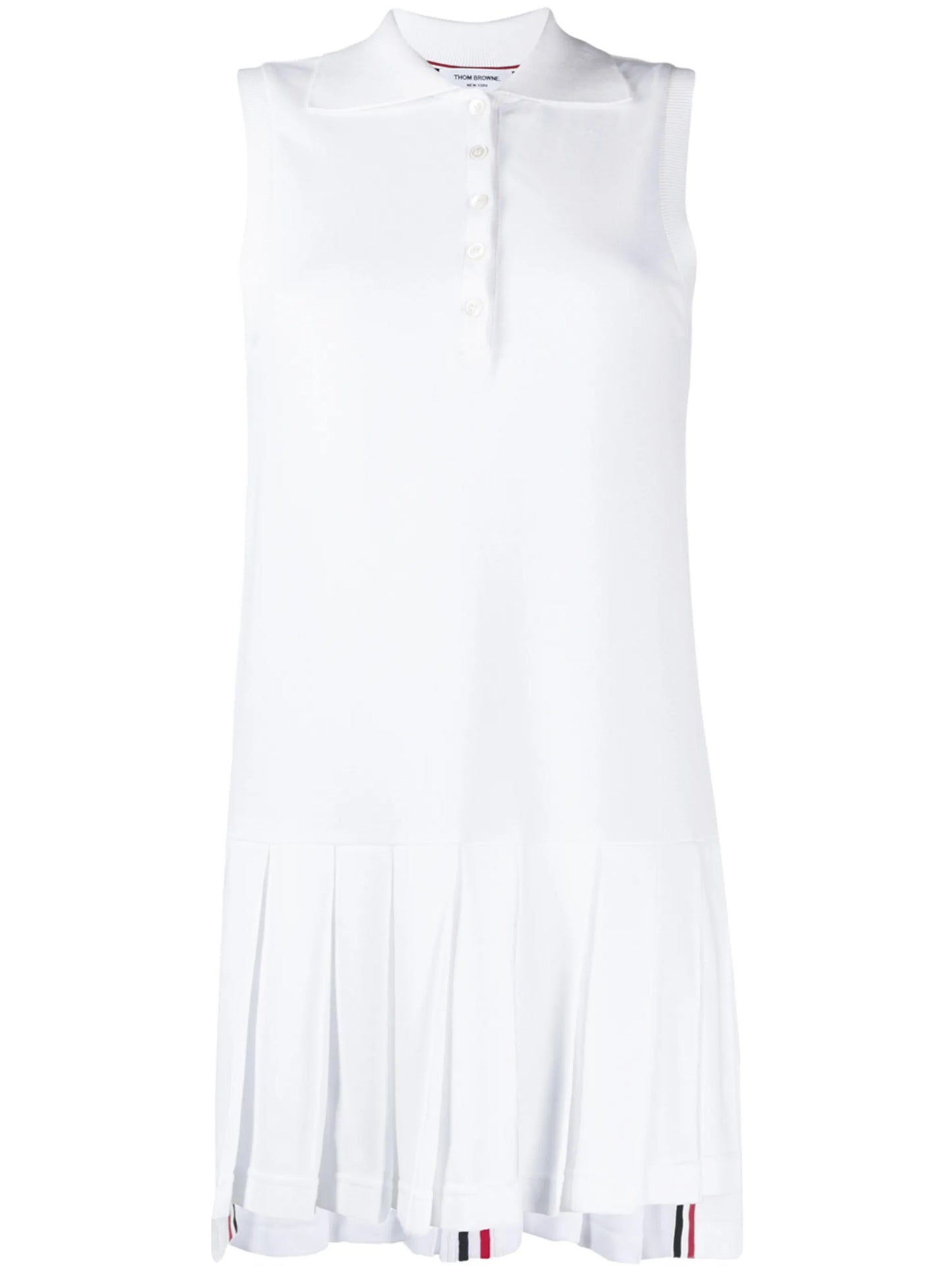 RWB stripe sleeveless pleated tennis dress