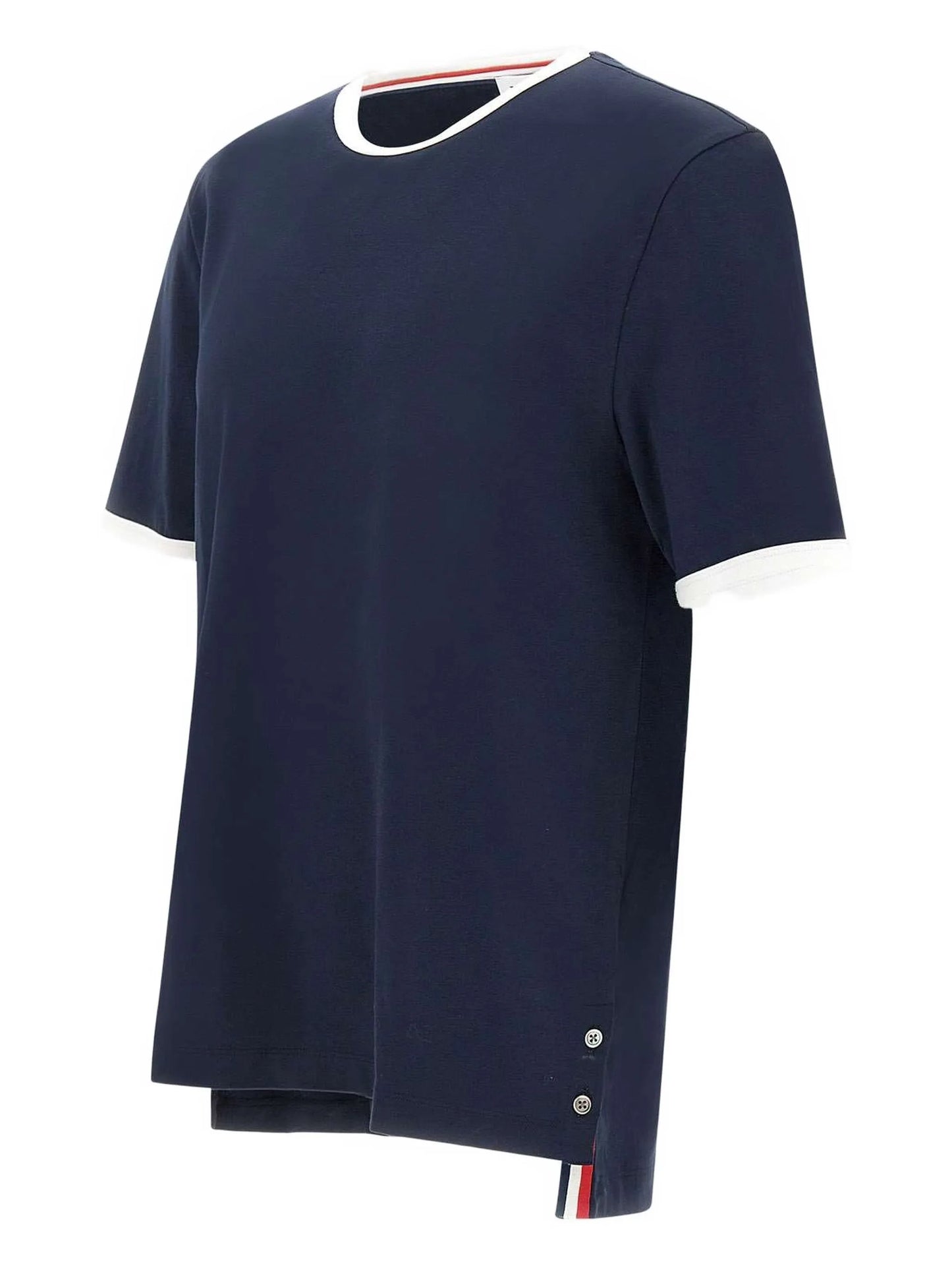 contrasting-trim T-shirt