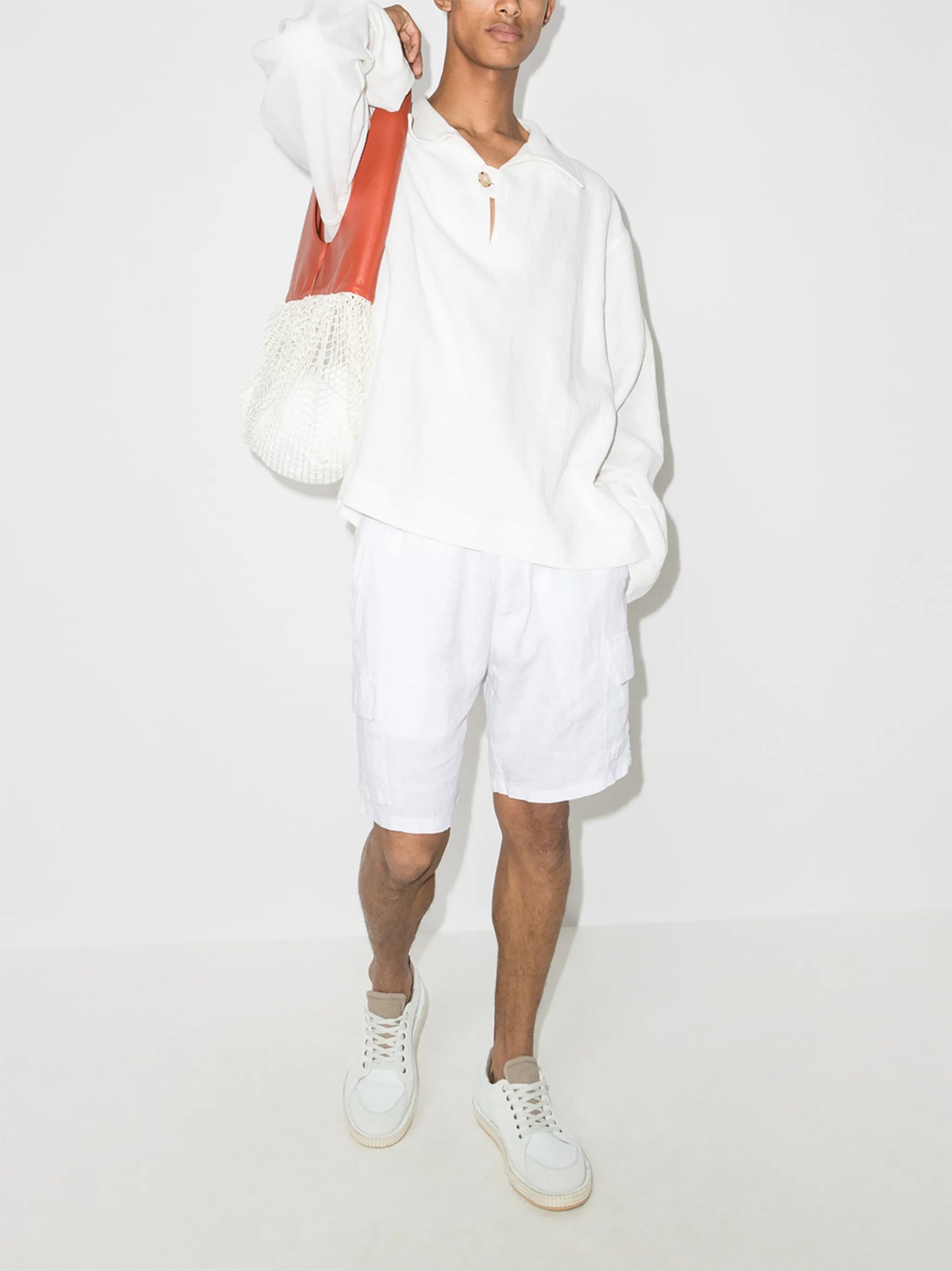 Baie linen cargo shorts